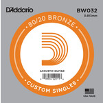 D'Addario D'Addario BW032 Bronze Wound Acoustic Guitar Single String .032