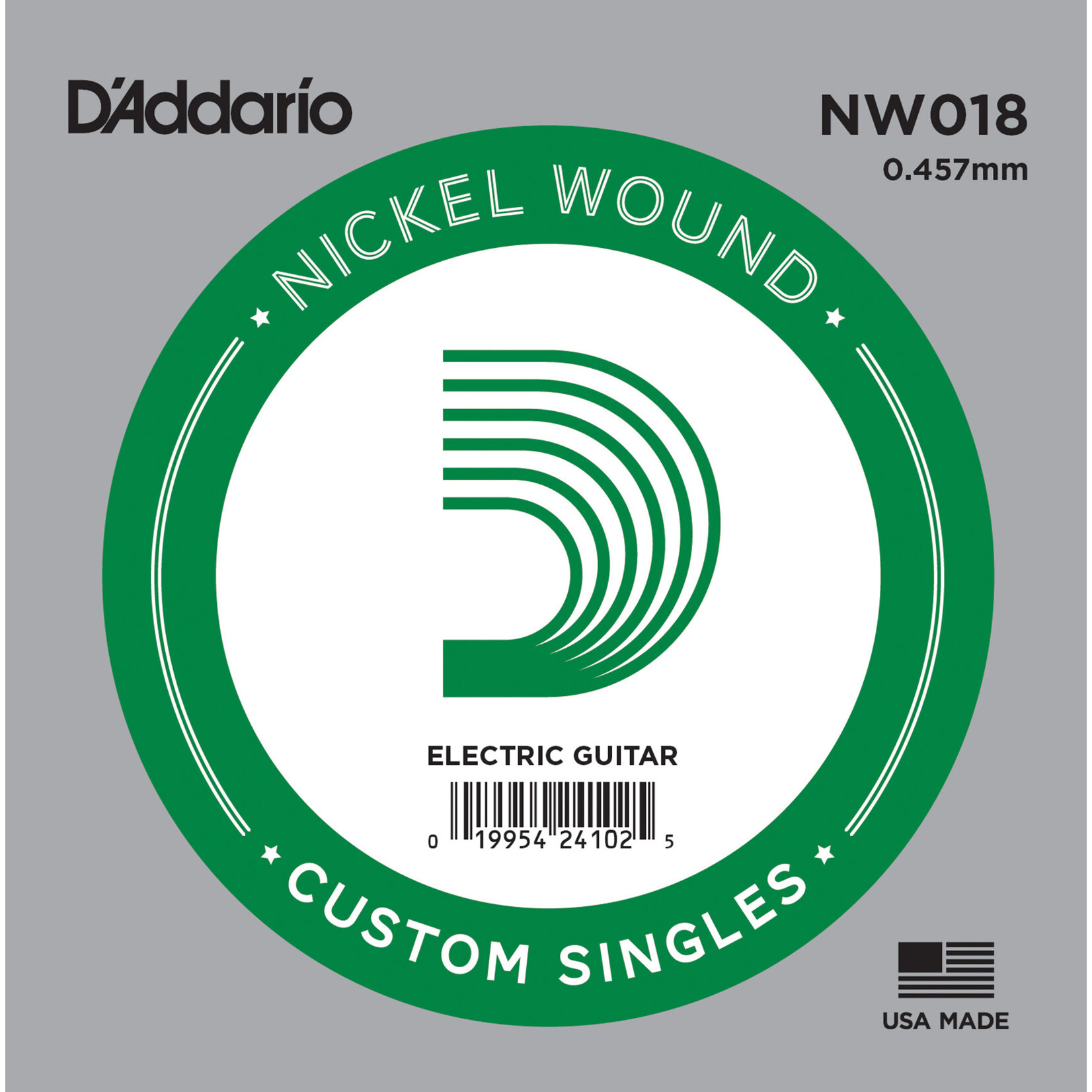 D'Addario D'Addario NW018 Nickel Wound Electric Guitar Single String .018