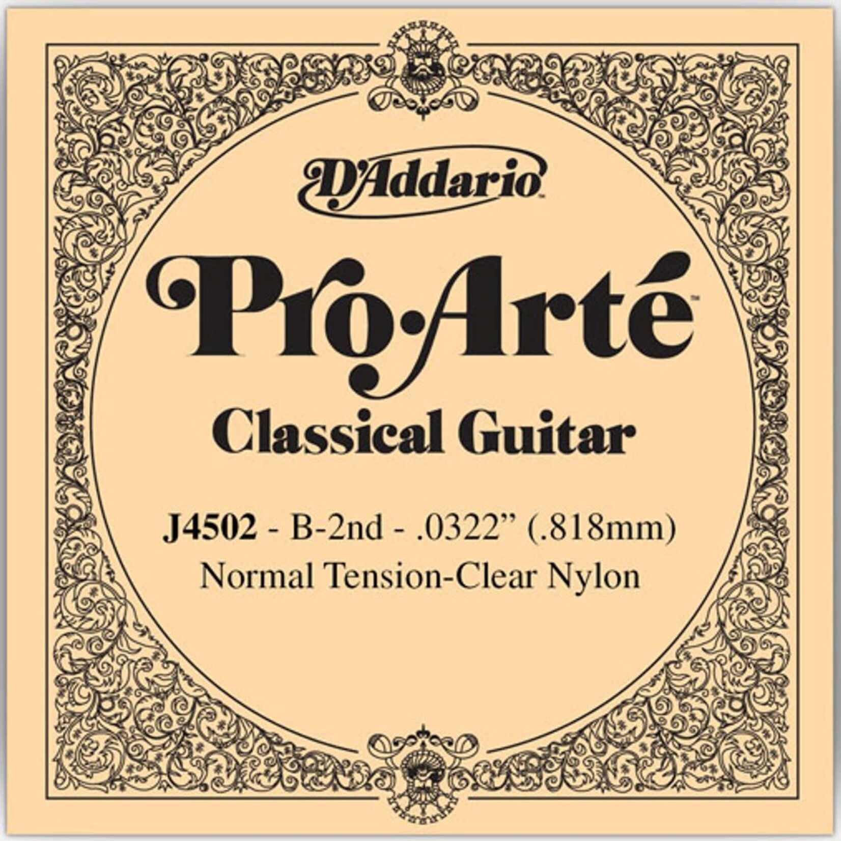 D'Addario D'Addario J4502 Pro-Arte Nylon Classical Guitar Single String Normal Tension Second String