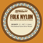 D'Addario D'Addario BES045W Folk Nylon Guitar Single String Silver Wound Ball End .045