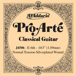 D'Addario D'Addario J4506 Pro-Arte Nylon Classical Guitar Single String Normal Tension Sixth String