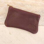 John Pearse John Pearse Burgundy Leather Zipper Pouch, Small, 4x3 inches