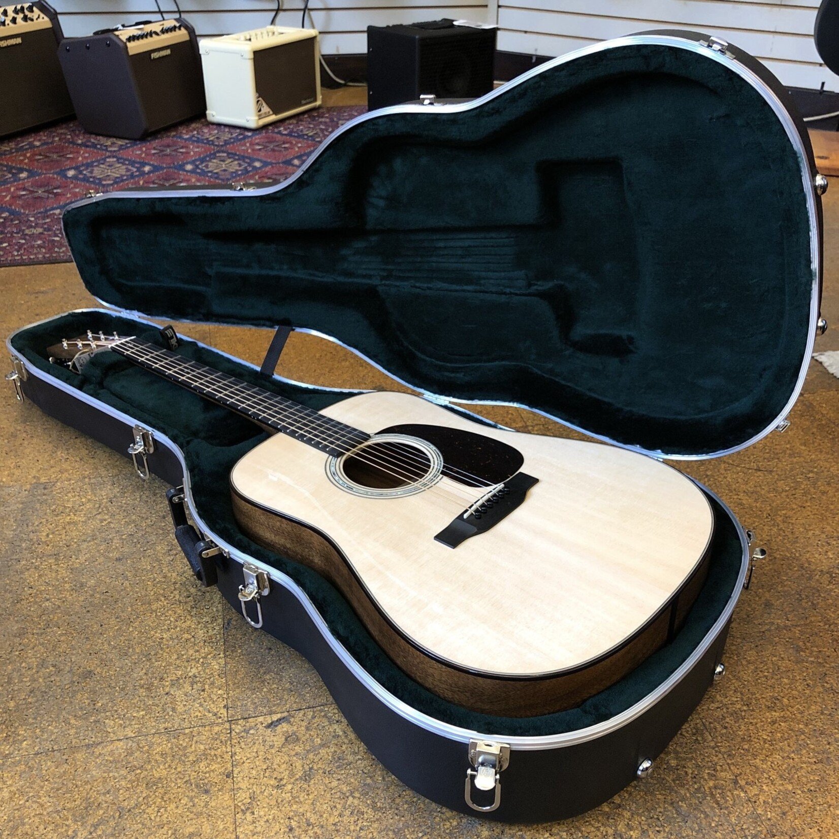 Martin Martin Custom D-28 Style Sitka Spruce/Flamed Koa Dreadnought Acoustic Guitar 2024 Floor Model w/East Indian Rosewood Binding, Hard Case