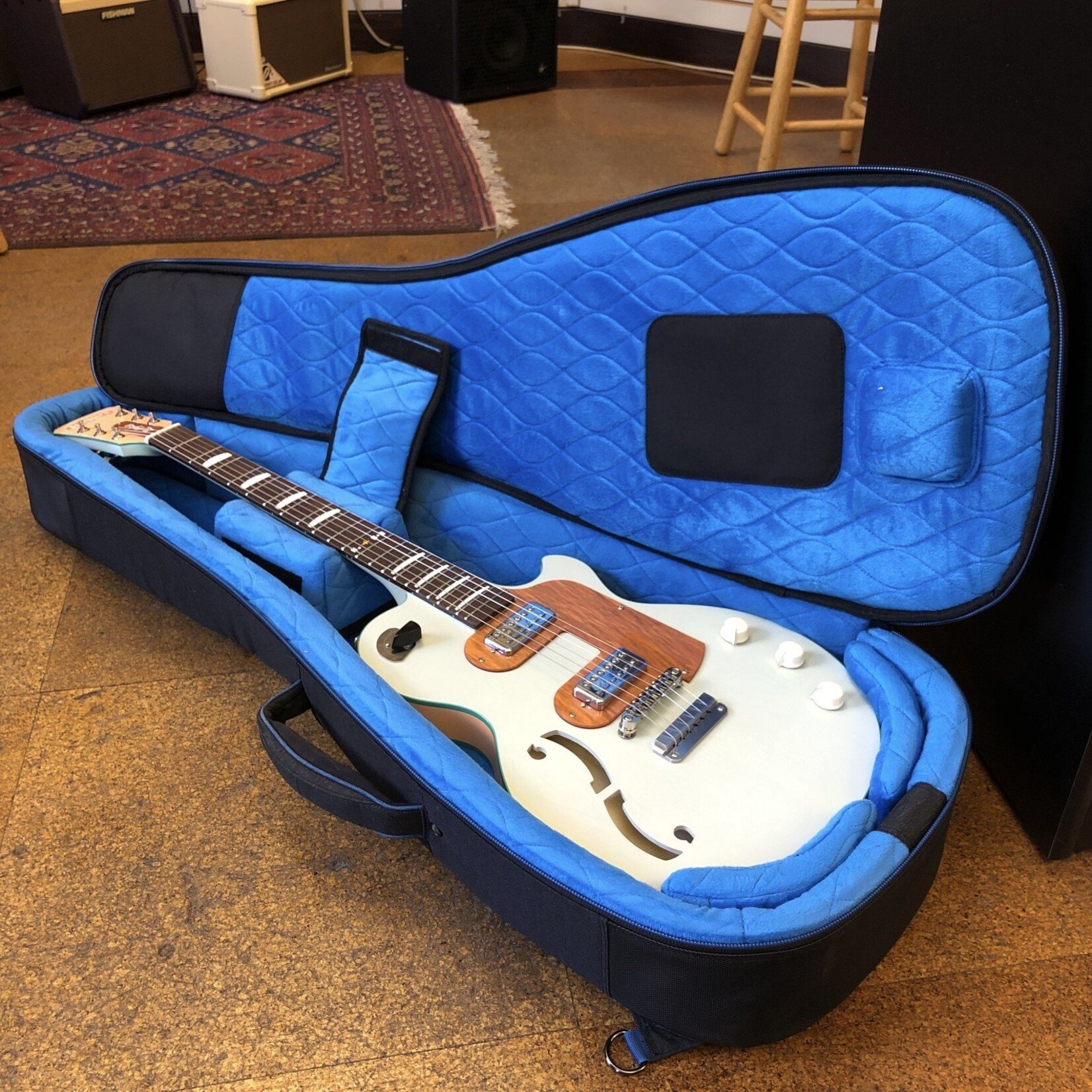 Lockhorn Lockhorn Zipper #18 Semi-hollow Electric Guitar Pistachio/Orange Sherbet 2024 Floor Model w/Padded Gig Bag