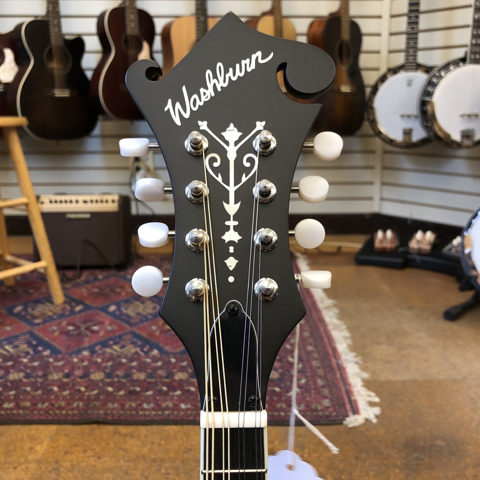 Washburn Open Box -- Washburn Americana M3E-PACK F-Style Acoustic-Electric Mandolin Pack w/ Gig Bag -- Replacement Bag & Tuner