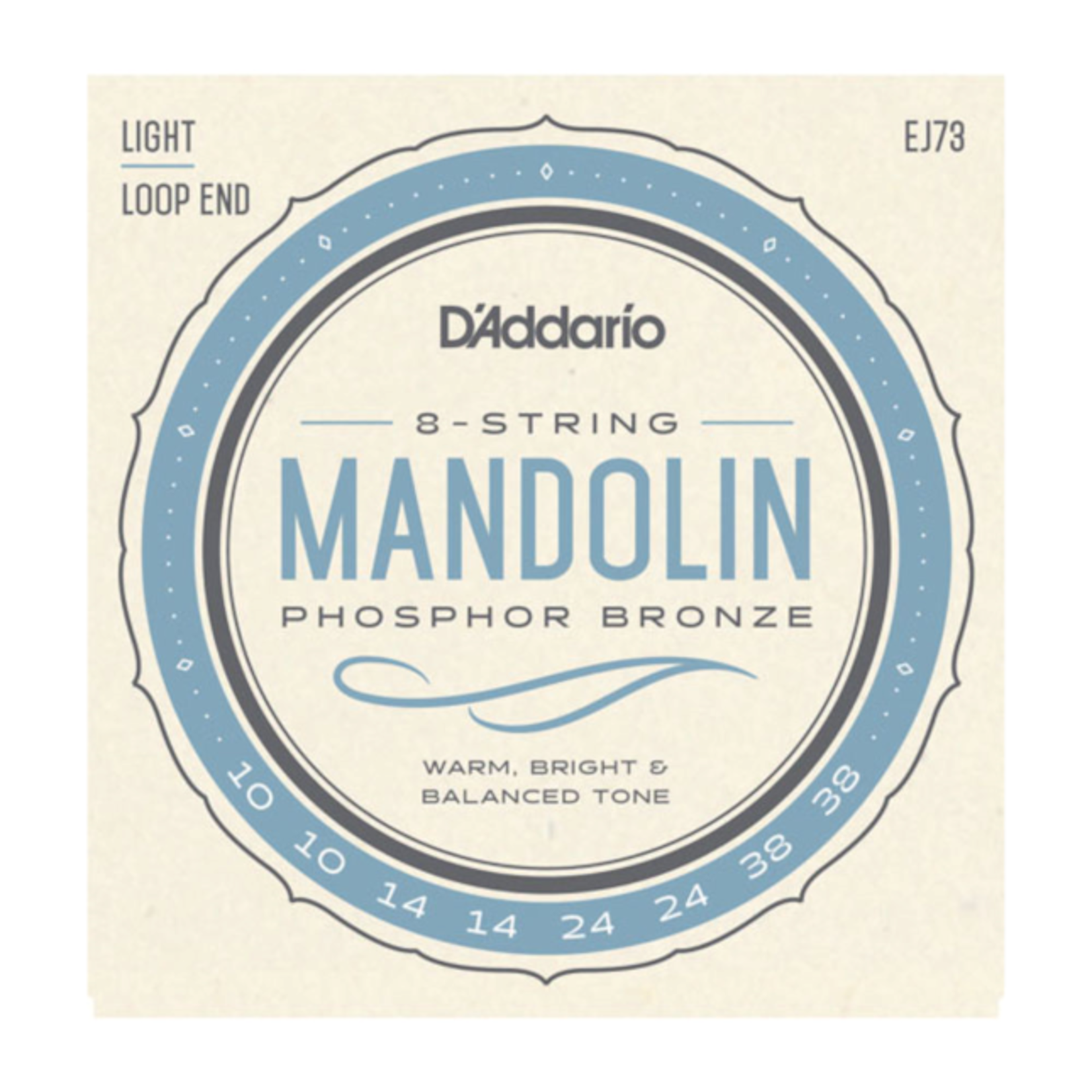 D'Addario D'Addario EJ73 Mandolin Strings Phosphor Bronze Light 10-38