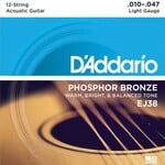 D'Addario D'Addario EJ38 12-String Phosphor Bronze Acoustic Guitar Strings Light 10-47