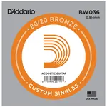 D'Addario D'Addario BW036 Bronze Wound Acoustic Guitar Single String .036