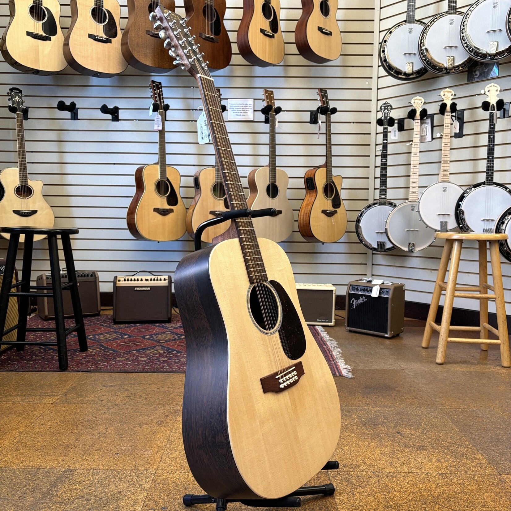 Martin Martin D-X2E 12-String Sitka Spruce/Brazilian Rosewood HPL Dreadnought Acoustic-Electric w/Padded Gig Bag