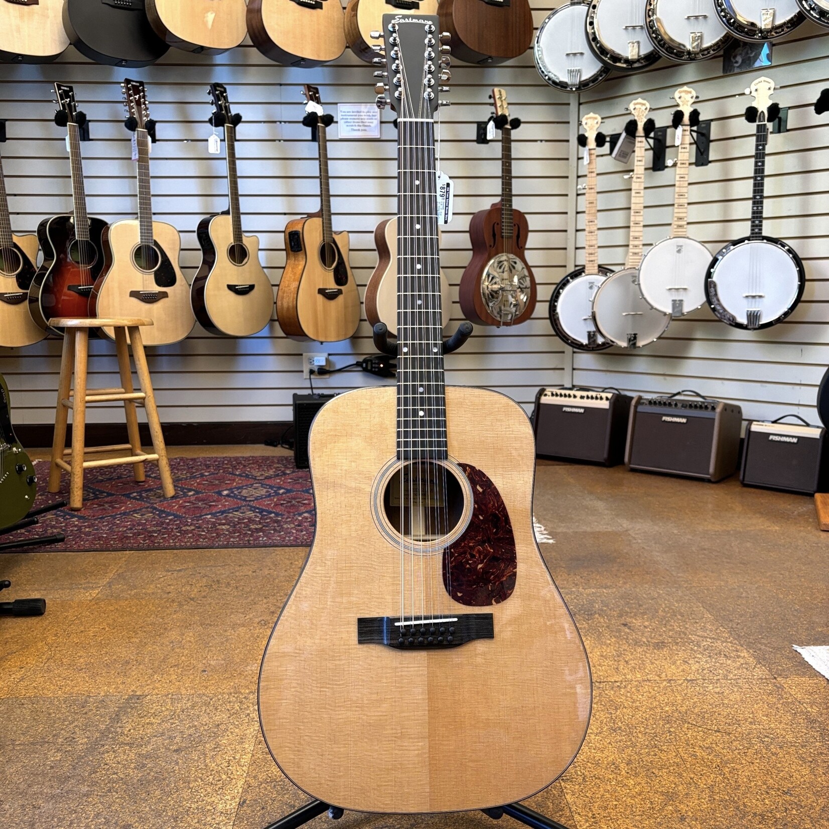 Eastman Eastman E1D-12 Deluxe 12-String Sitka Spruce/Sapele Dreadnought Acoustic-Electric Guitar w/Padded Gig Bag