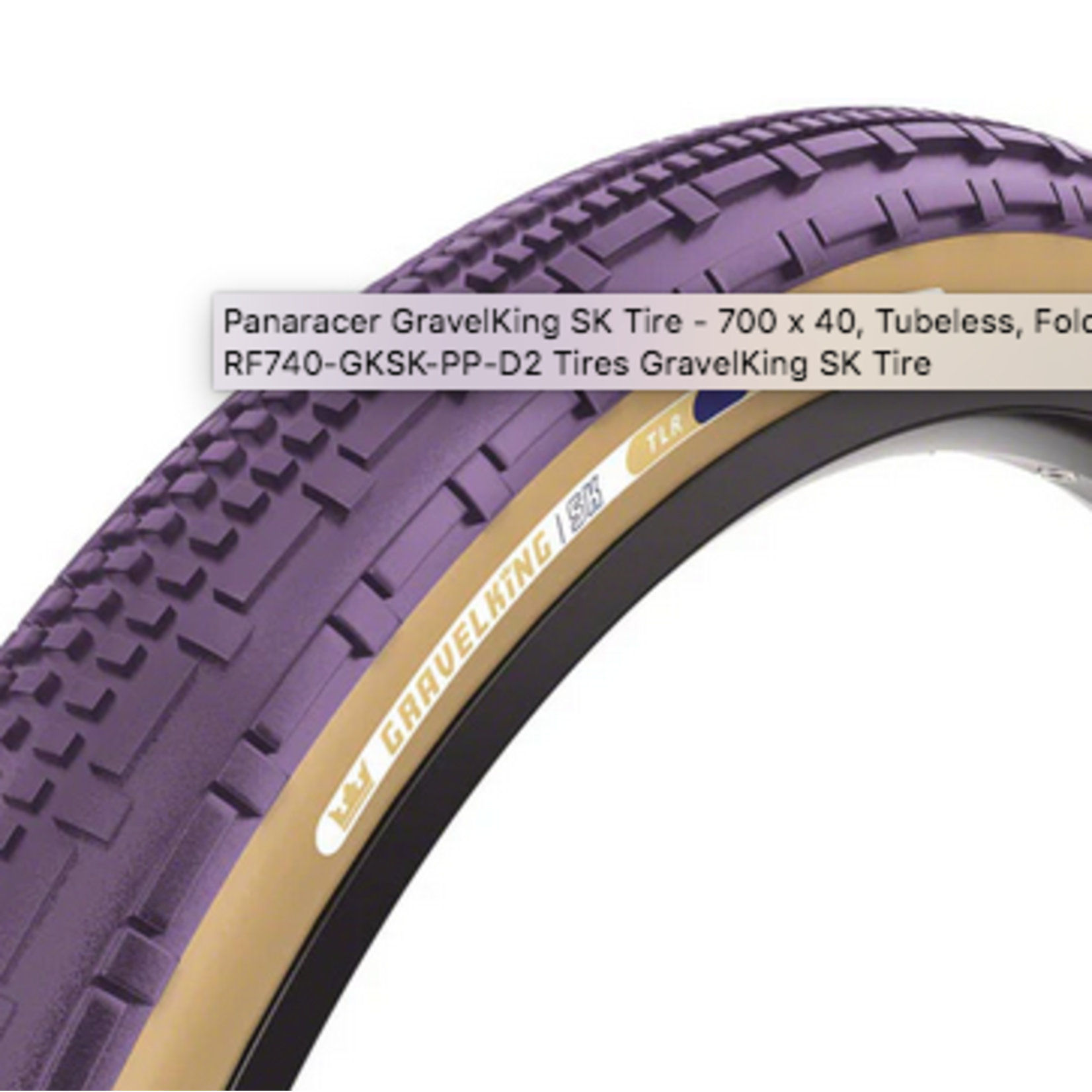 Panaracer Panaracer GravelKing SK Tire - 700 x 40, Tubeless, Folding, Purple/Brown