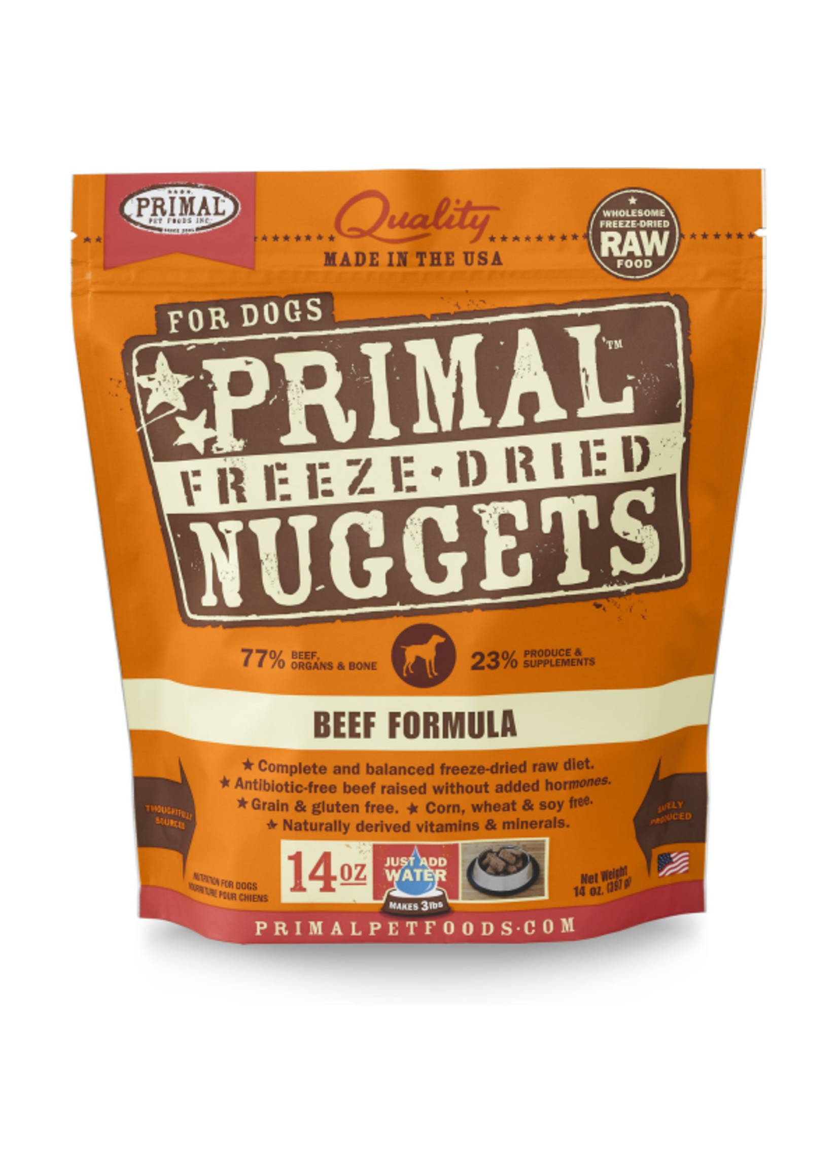 Primal Primal - Freeze Dried Beef Nuggets Dog 14oz