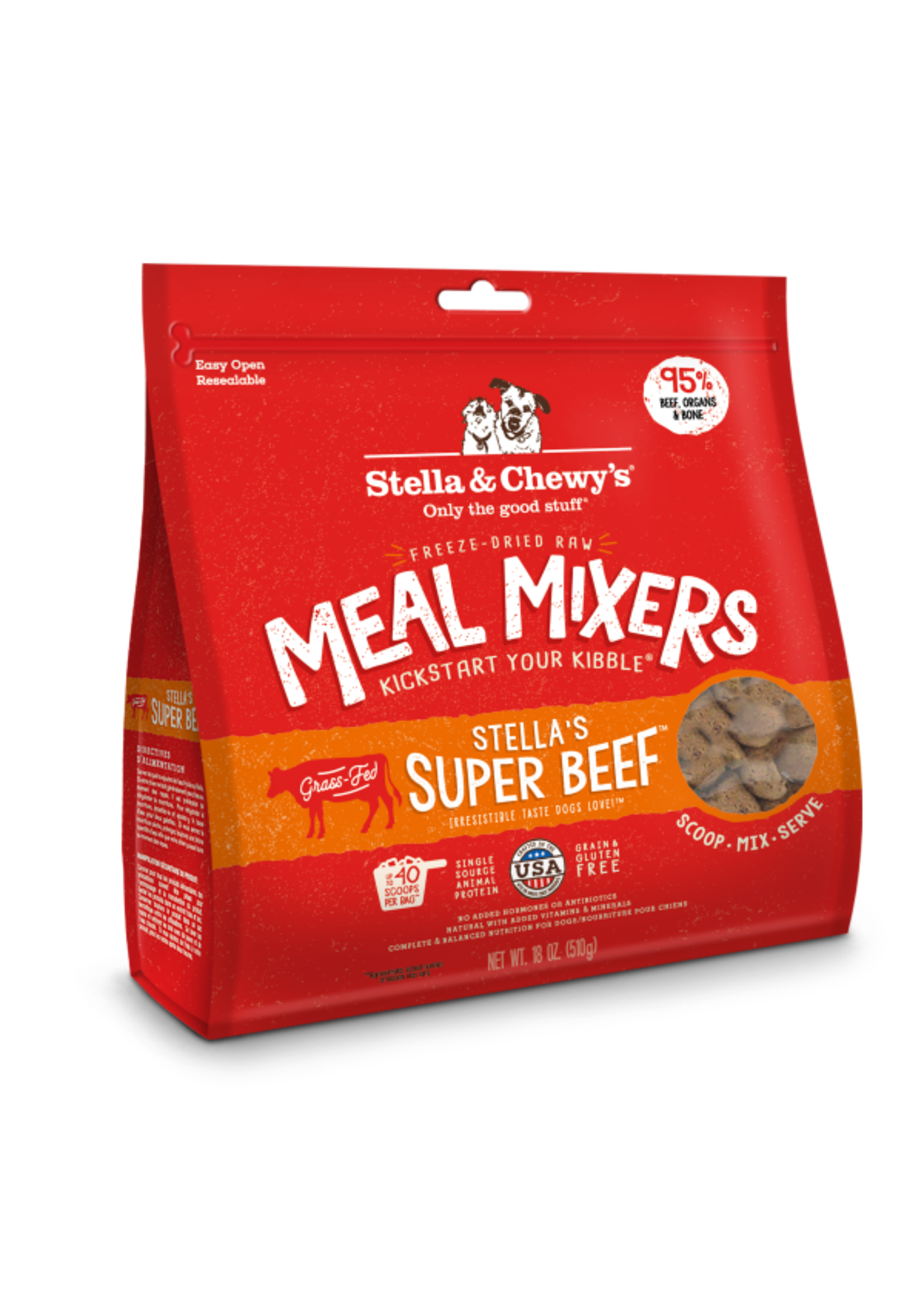 Stella & Chewy Stella & Chewy - FD Meal Mixer Super Beef Dog 18oz