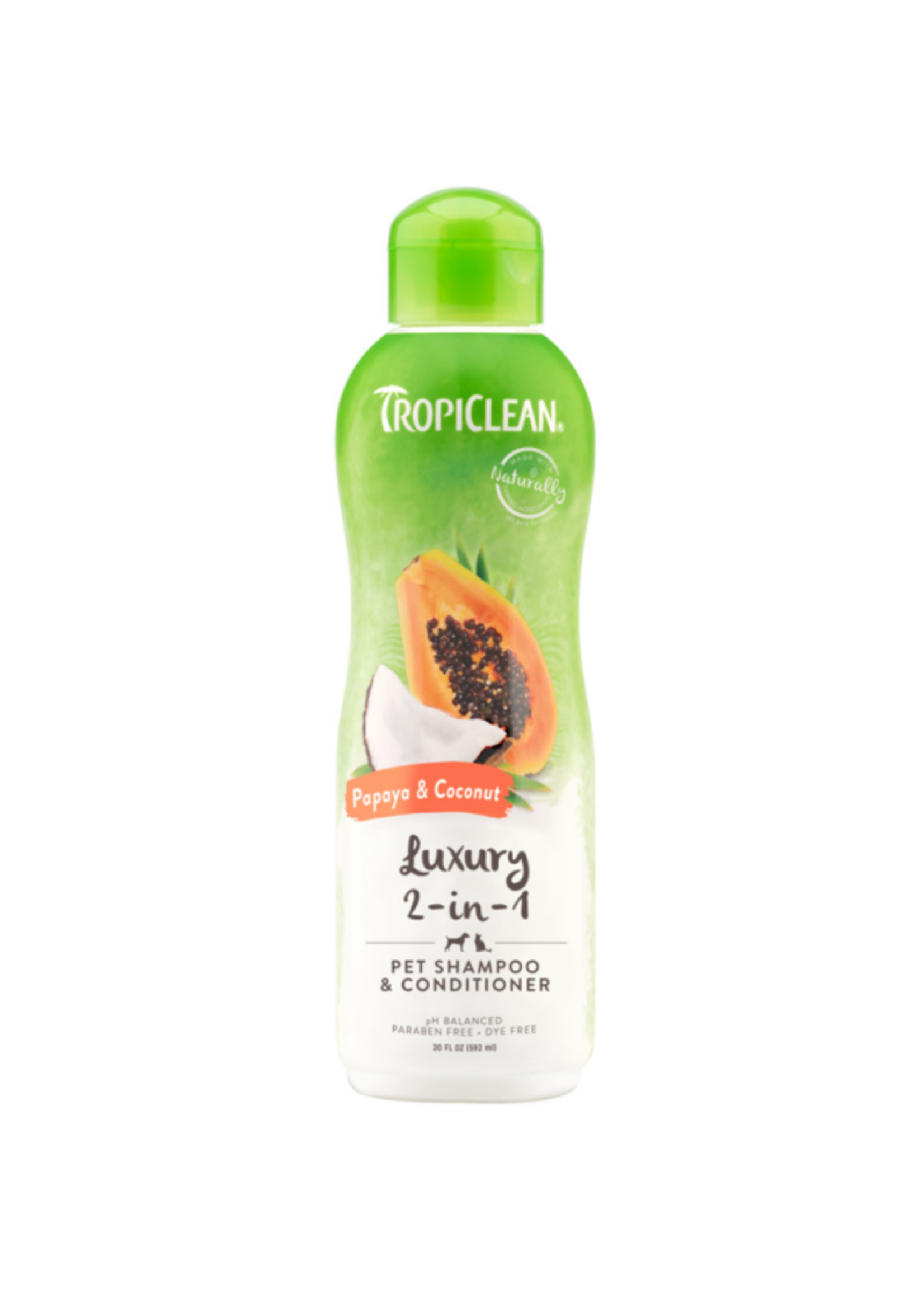 Tropiclean TropiClean - 2-in-1 Shampoo & Conditioner Papaya&Coconut 20oz