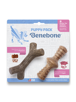 Benebone Benebone - Puppy Zaggler Bacon Branch & Roller 2pk