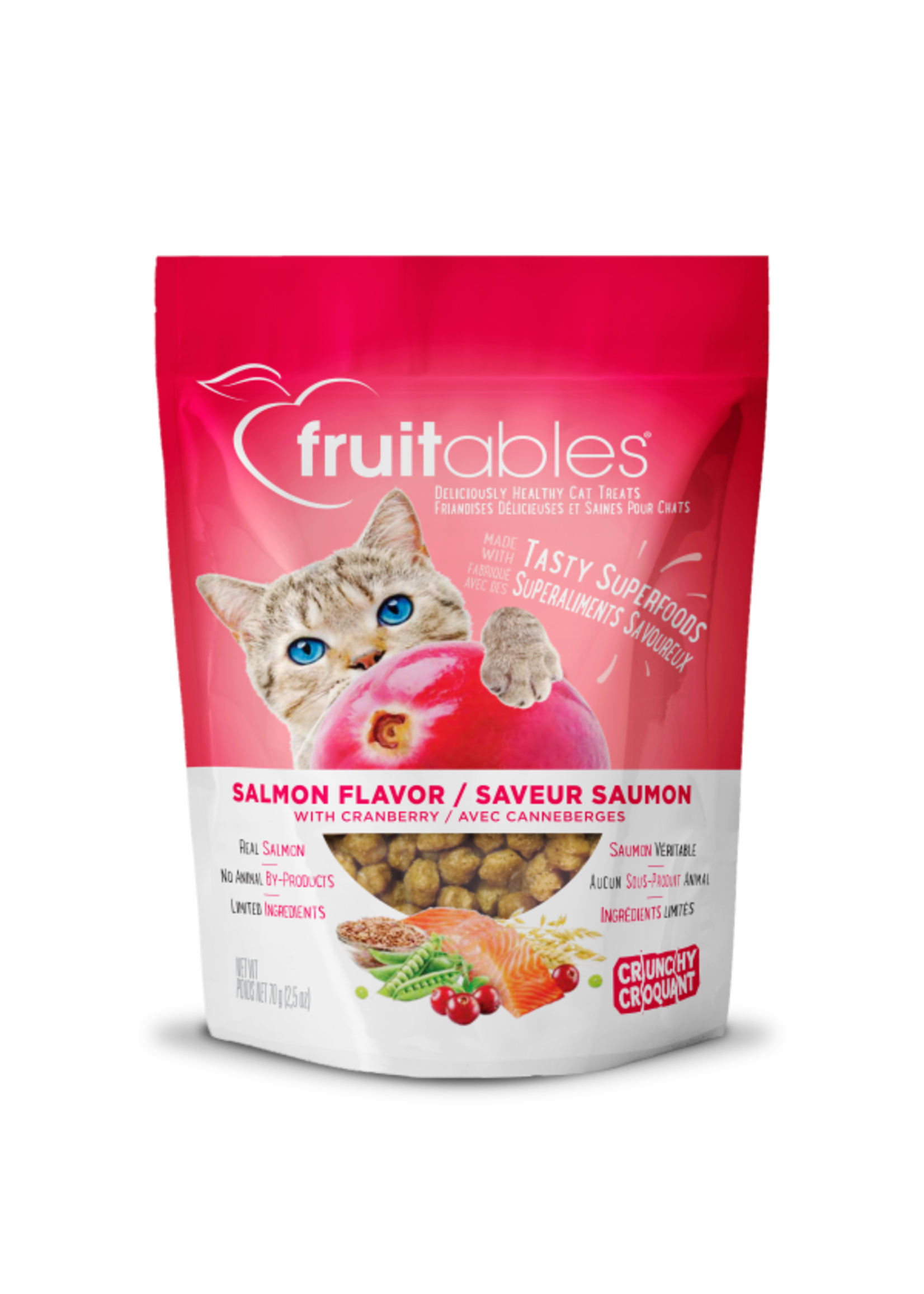 Fruitables Fruitables - Cat Crunchy Treats Salmon & Cranberry 70g