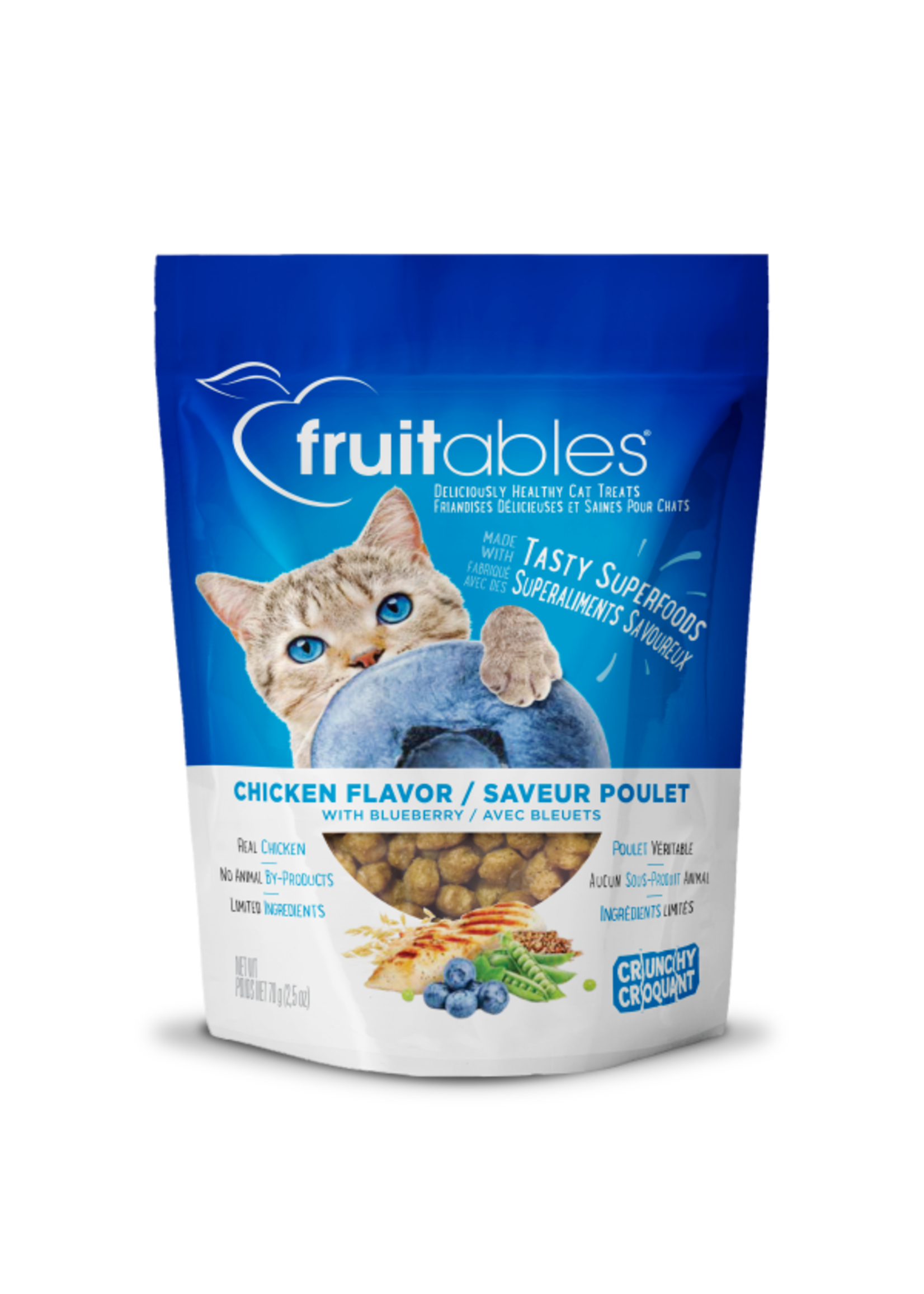 Fruitables Fruitables - Cat Crunchy Treats Chicken & Blueberry 70g
