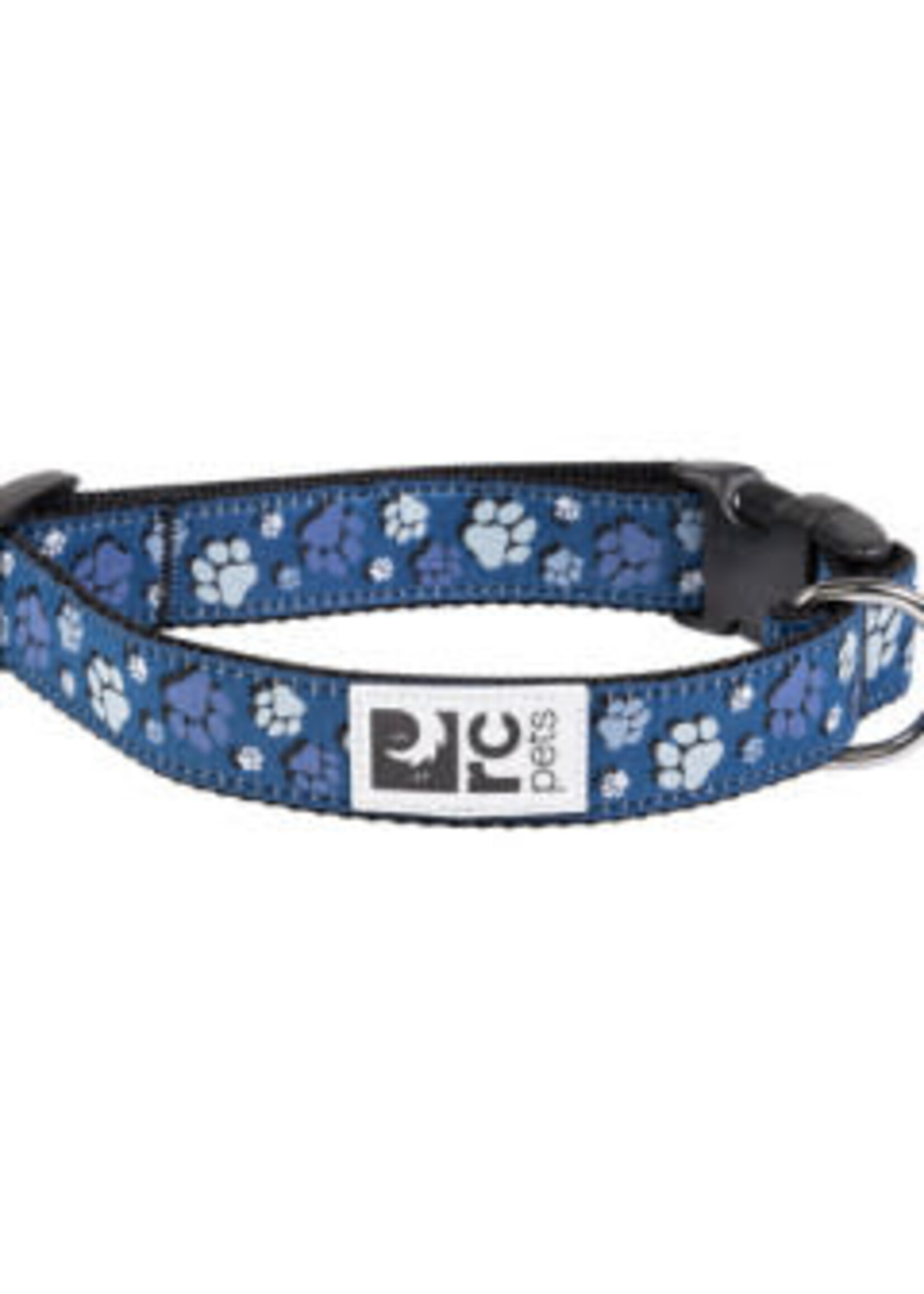 RC Pets Products RC Pets - Clip Collar Fresh Tracks Blue Small 3/4"