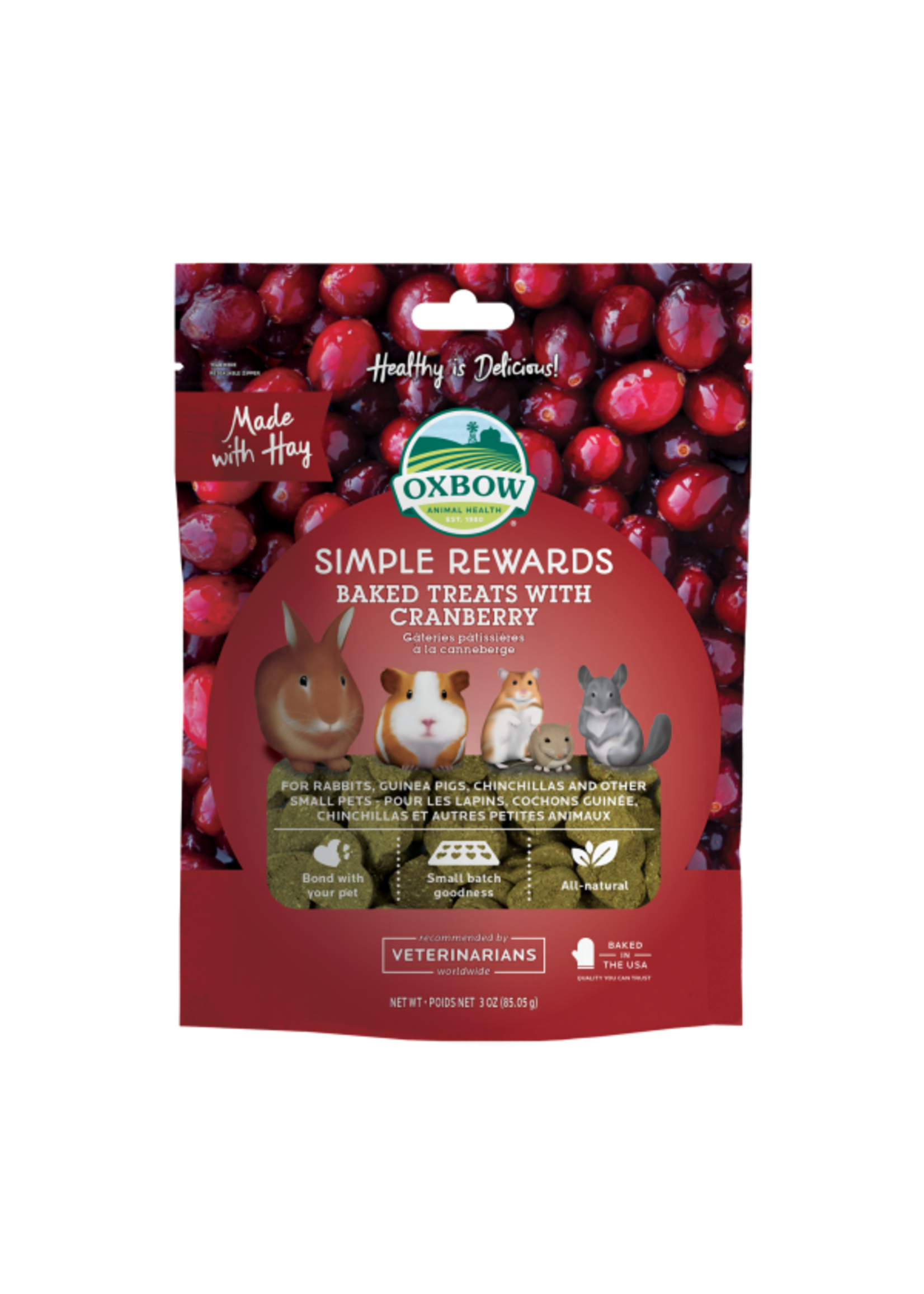 Oxbow Oxbow - Simple Rewards Baked Treats with Cranberry 85g