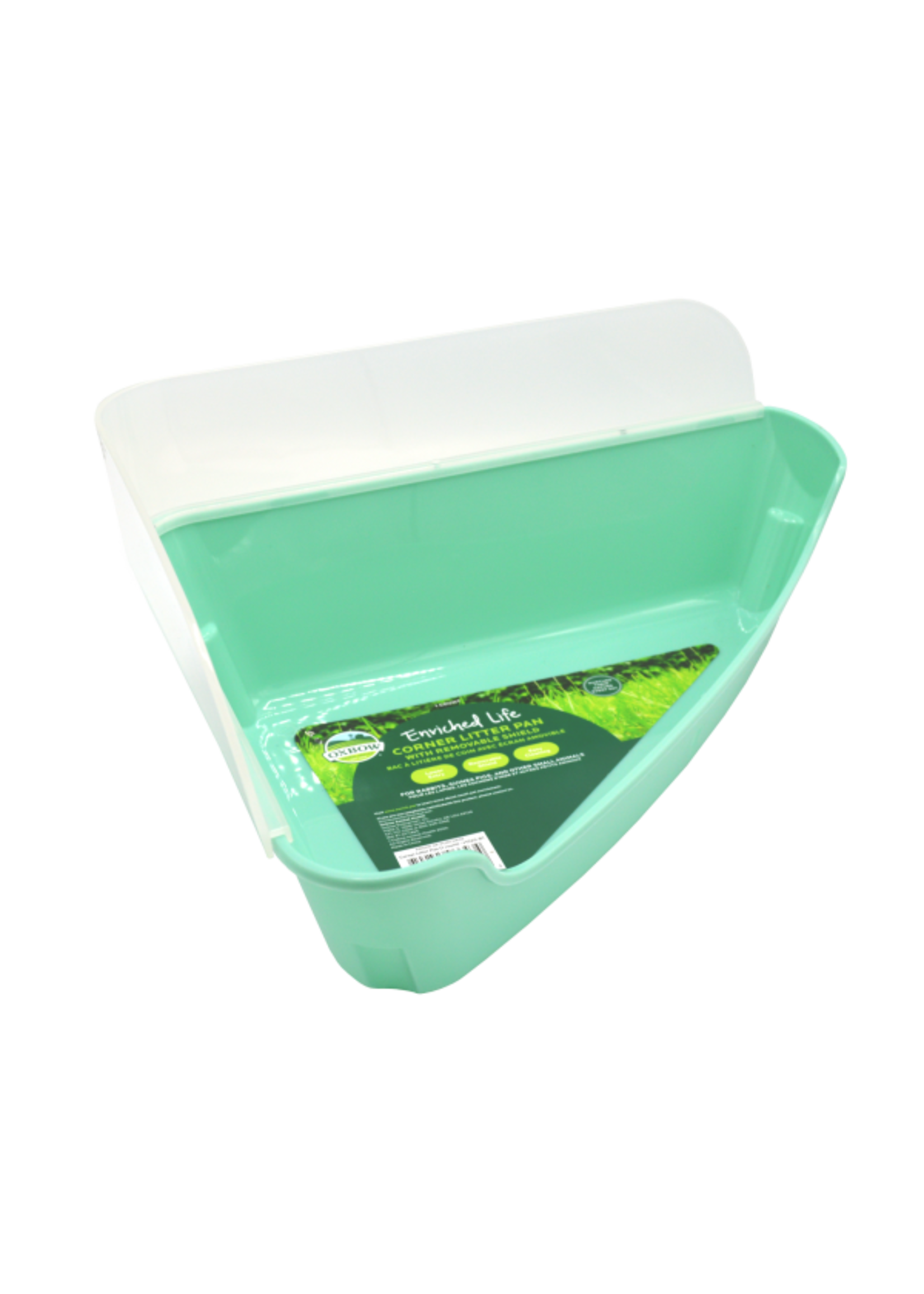 Oxbow Oxbow - Enriched Life Corner Litter Pan with Removable Shield