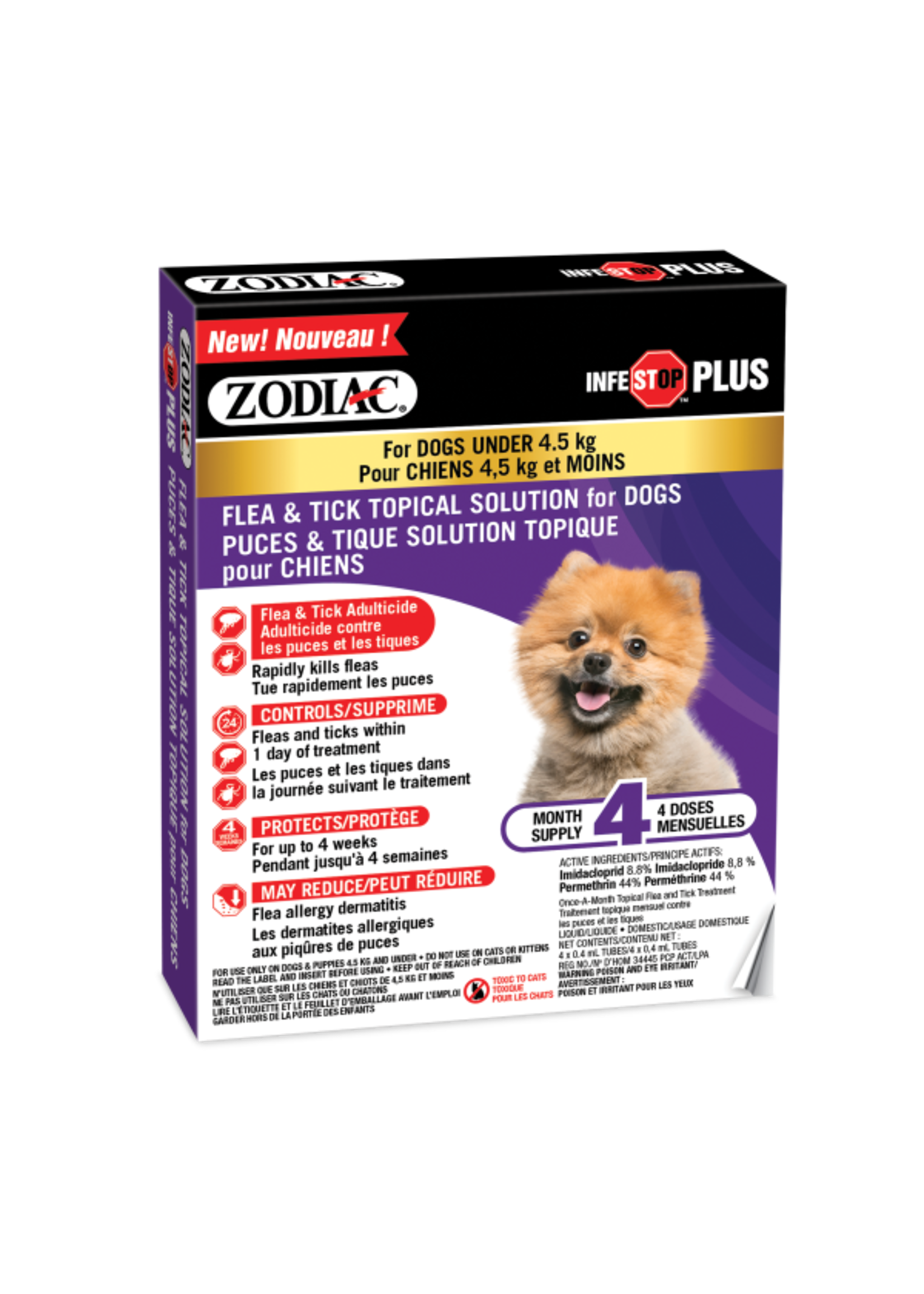 Zodiac Zodiac - Infestop Plus Dogs (Flea & Tick) Under 4.5kg
