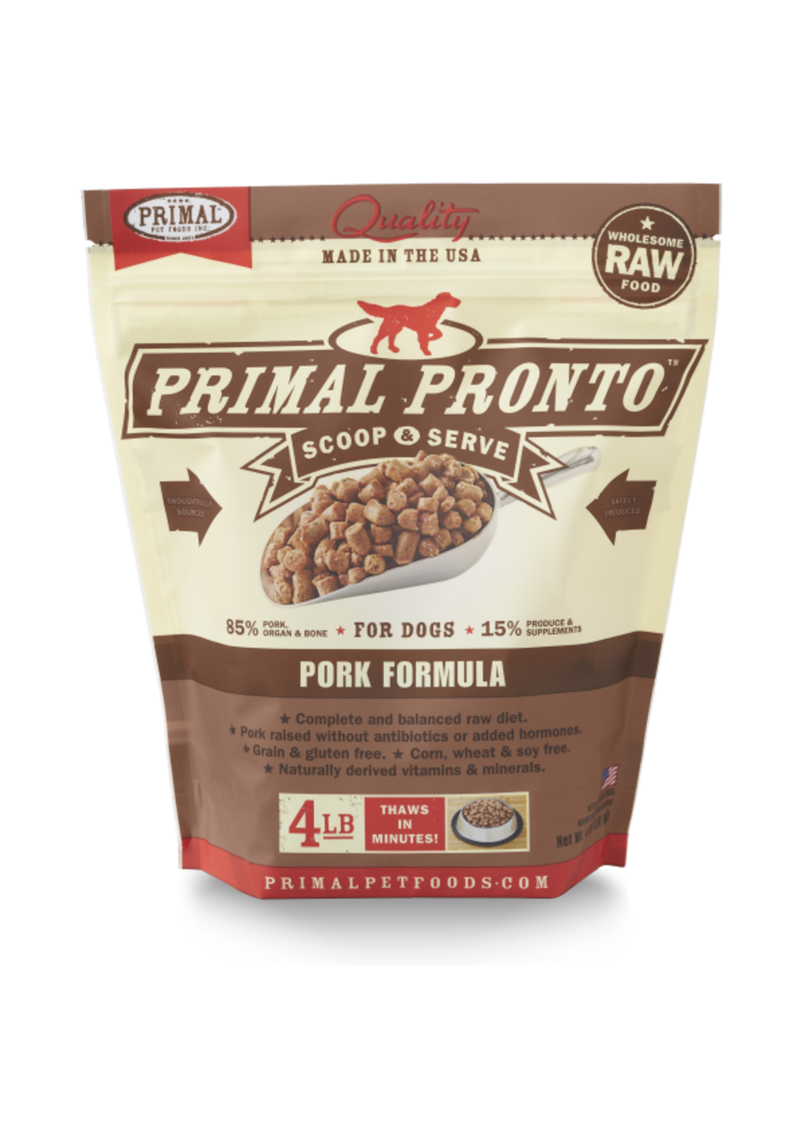 Primal Primal - Dog Raw Pork Pronto 4 lb