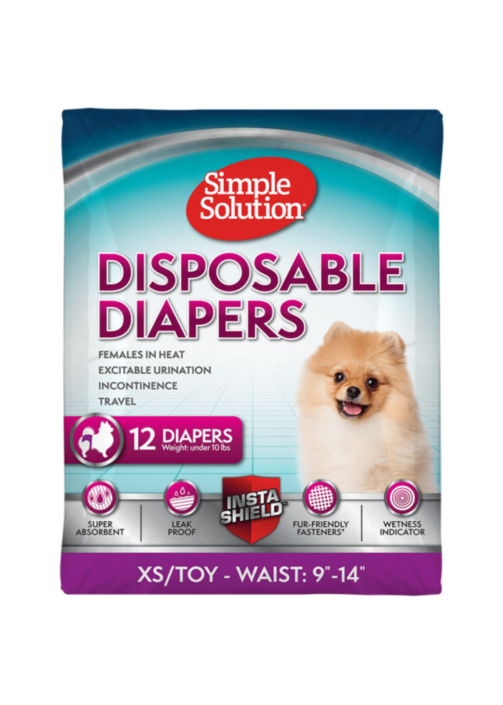 Simple Solutions Simple Solution - Disposable Female Diapers XSmall/Toy (12pk)