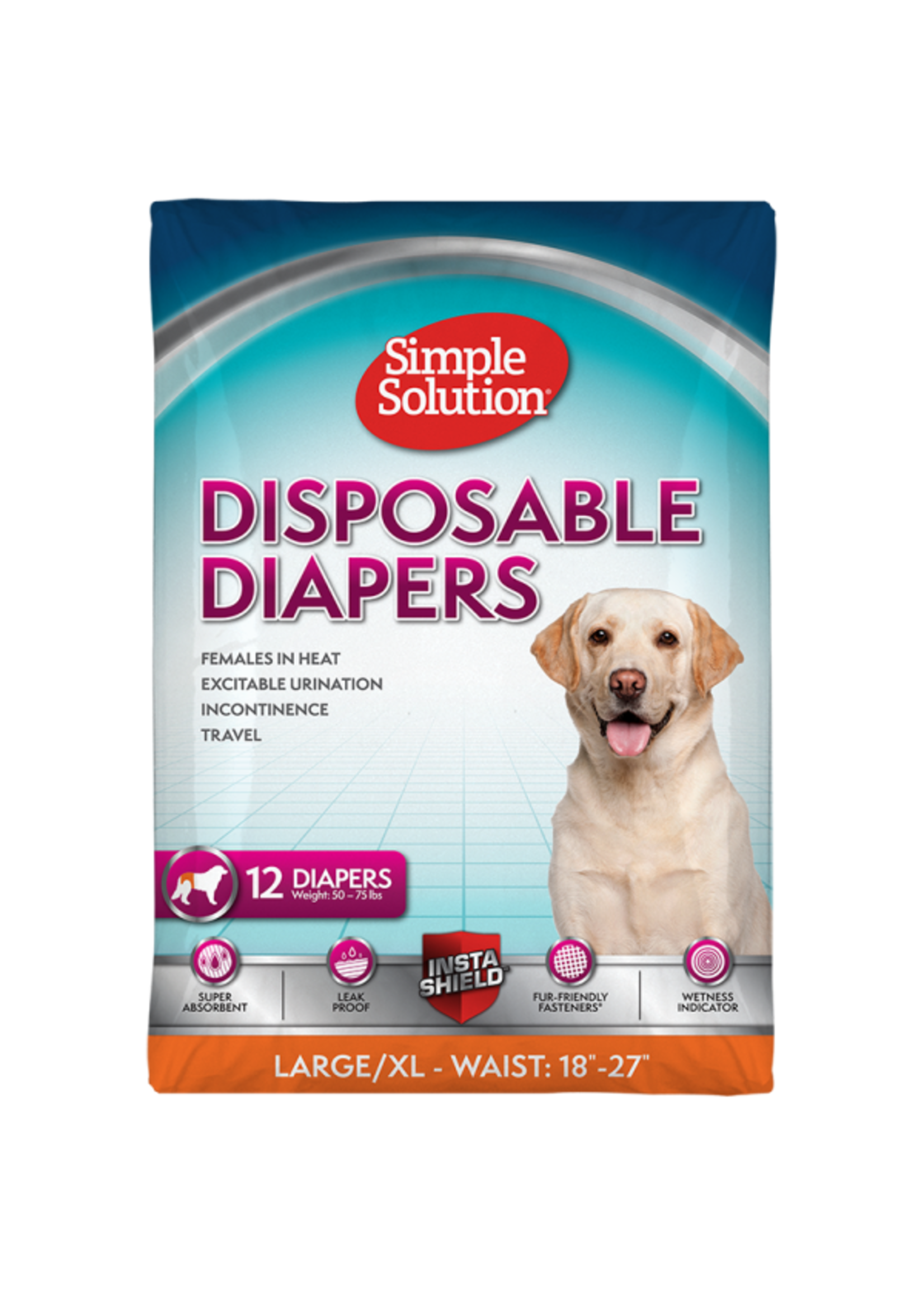 Simple Solutions Simple Solution - Disposable Female Diapers Large/XLarge (12pk)