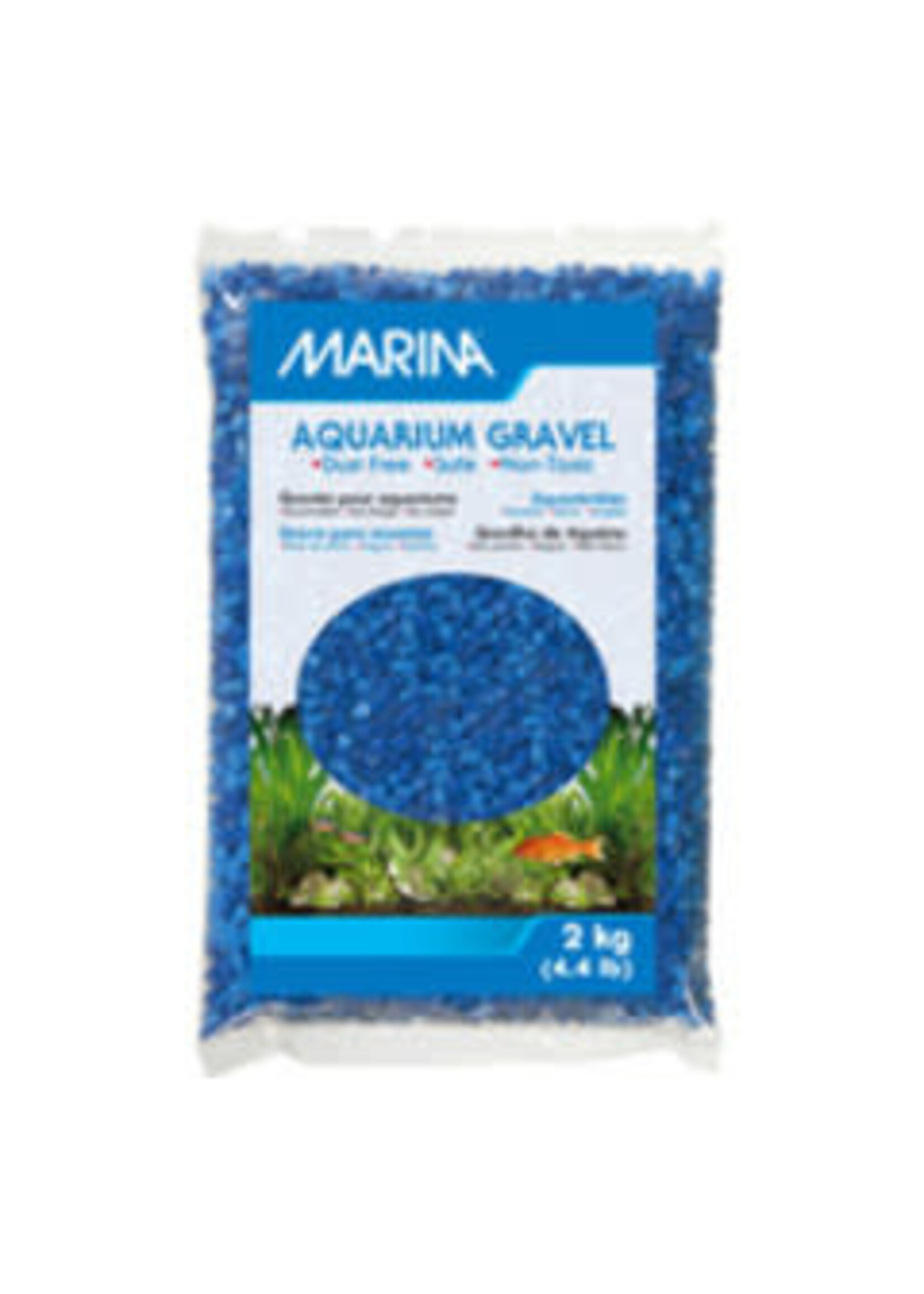 Marina Marina - Decorative Aquarium Gravel - Blue Tone on Tone - 2 kg (4.4 lb)