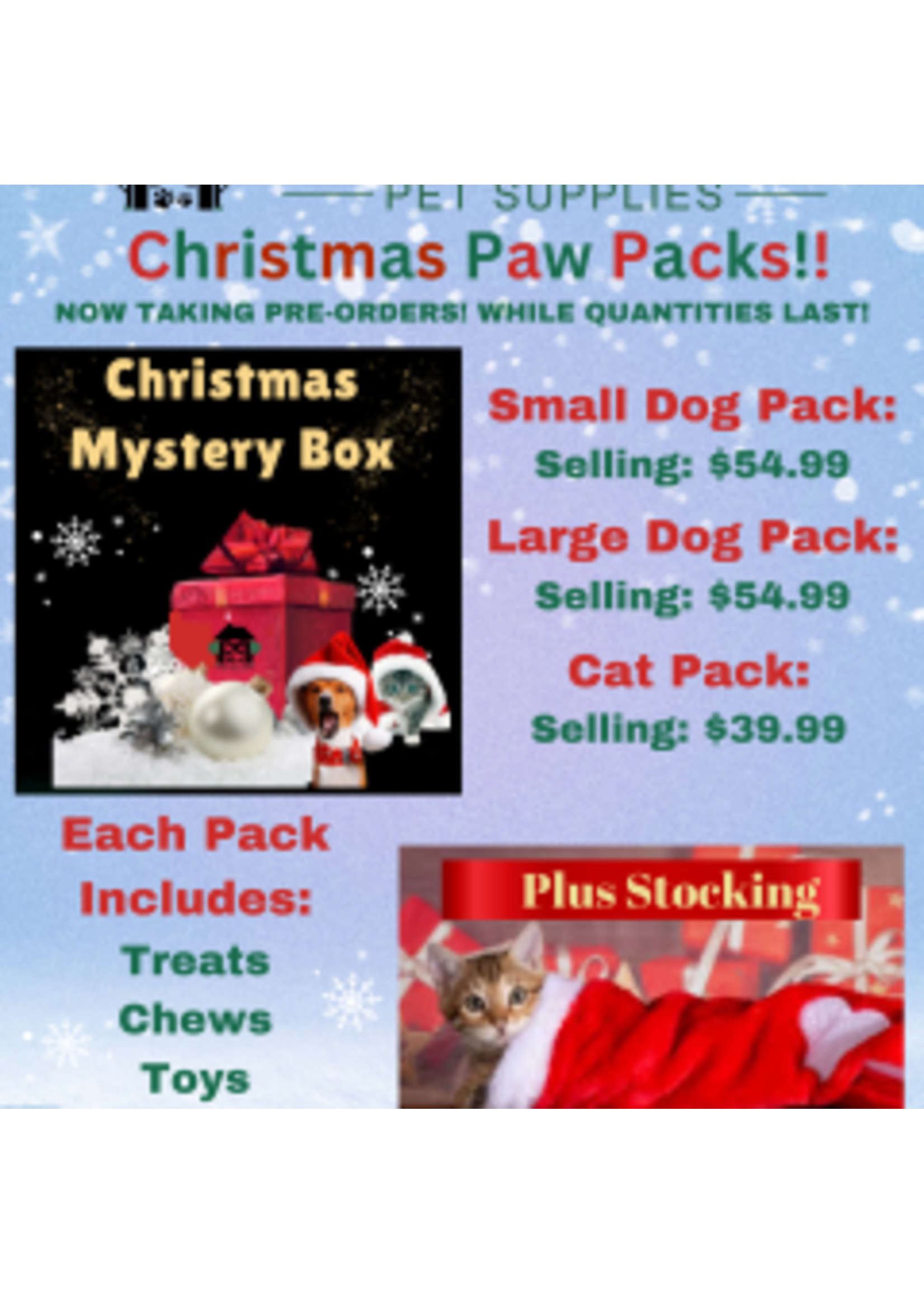 Christmas Paw Pack Dog Medium/Large