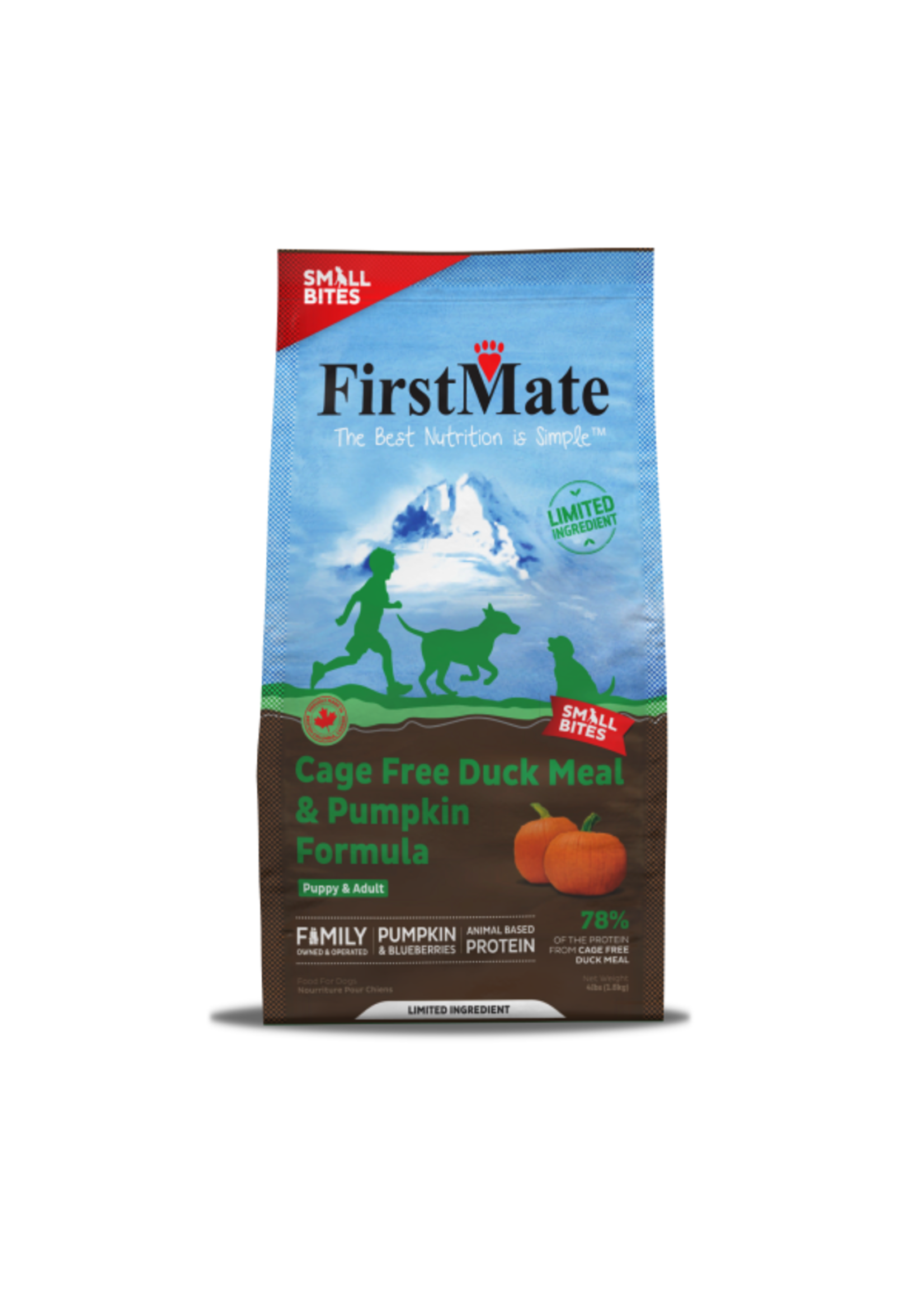Firstmate Firstmate - LID GF Cage Free Duck & Pumpkin Small Bites Dog