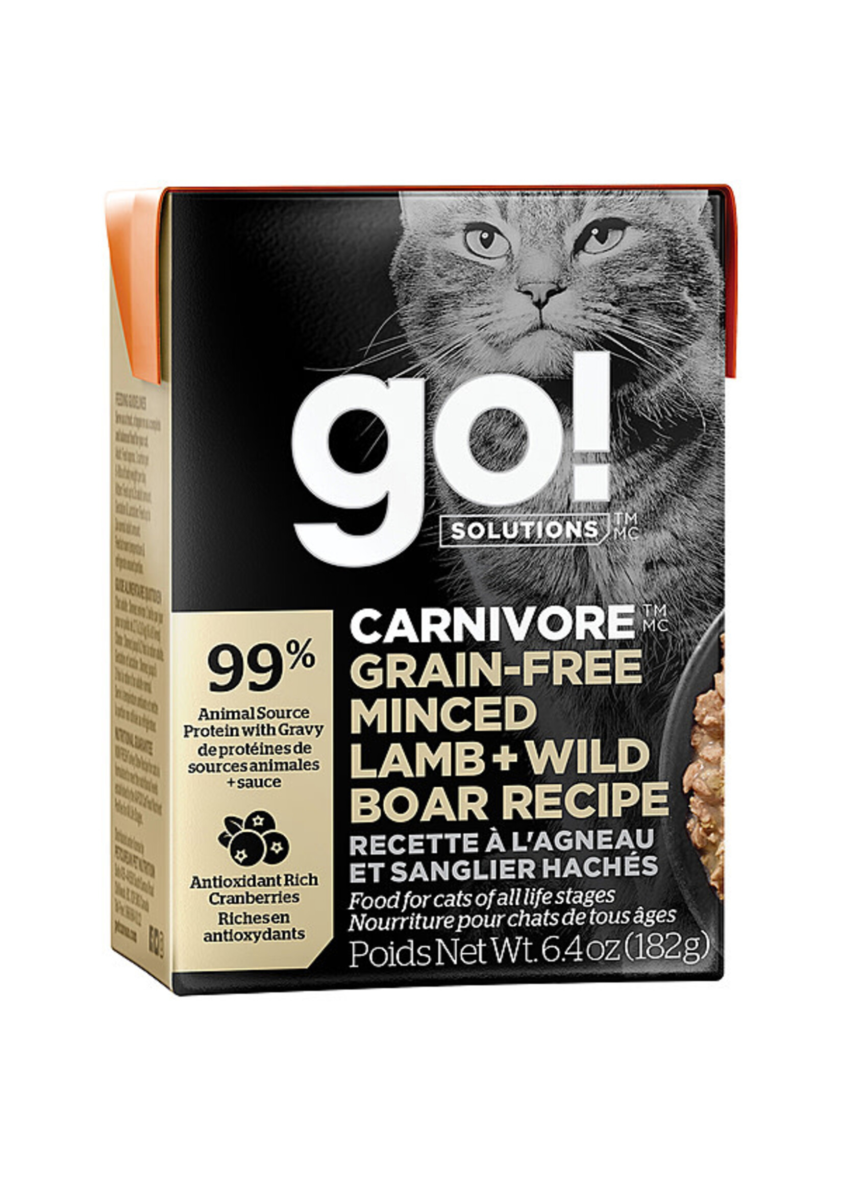 Go! GO! - Carnivore Minced Lamb & Boar 6.4oz Cat