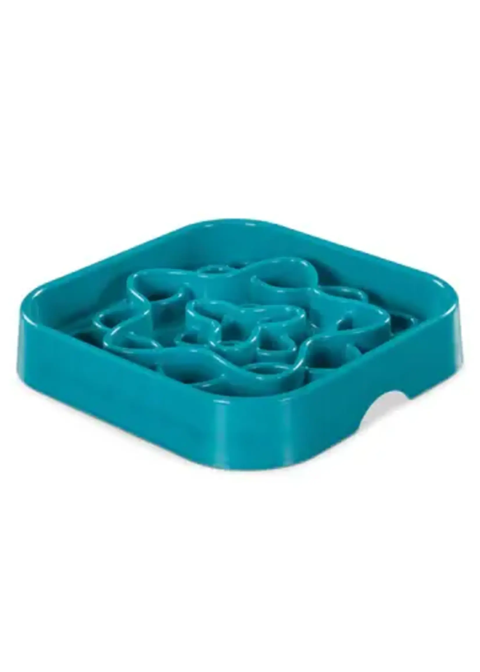 Messy Mutts Messy Mutts - Interactive Square Slow Feeder Blue