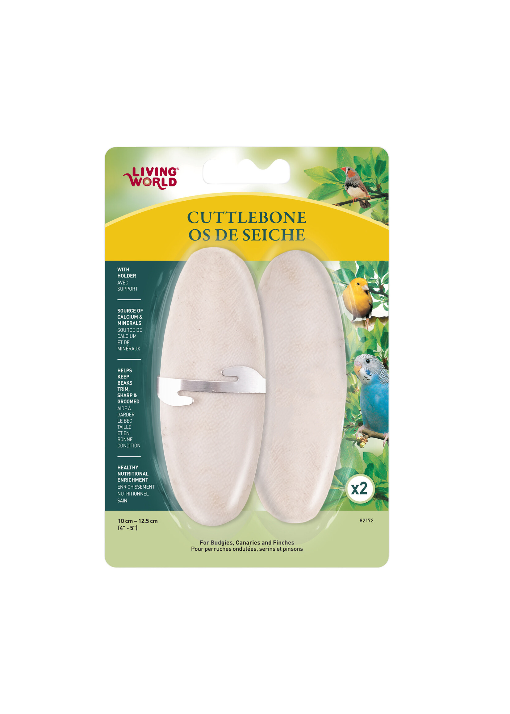 Living World Living World - Cuttlebone with Holder Small 12.5 cm (5in) Twinpack