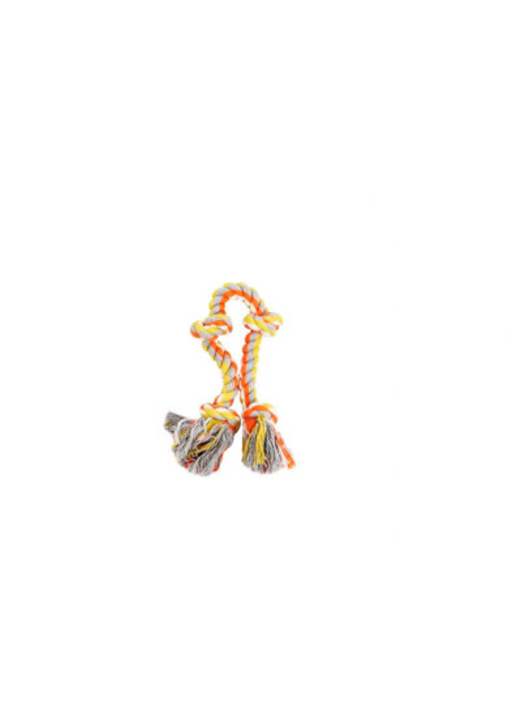 Budz Budz - Rope with 4 Knots Orange and Yellow 15.5"