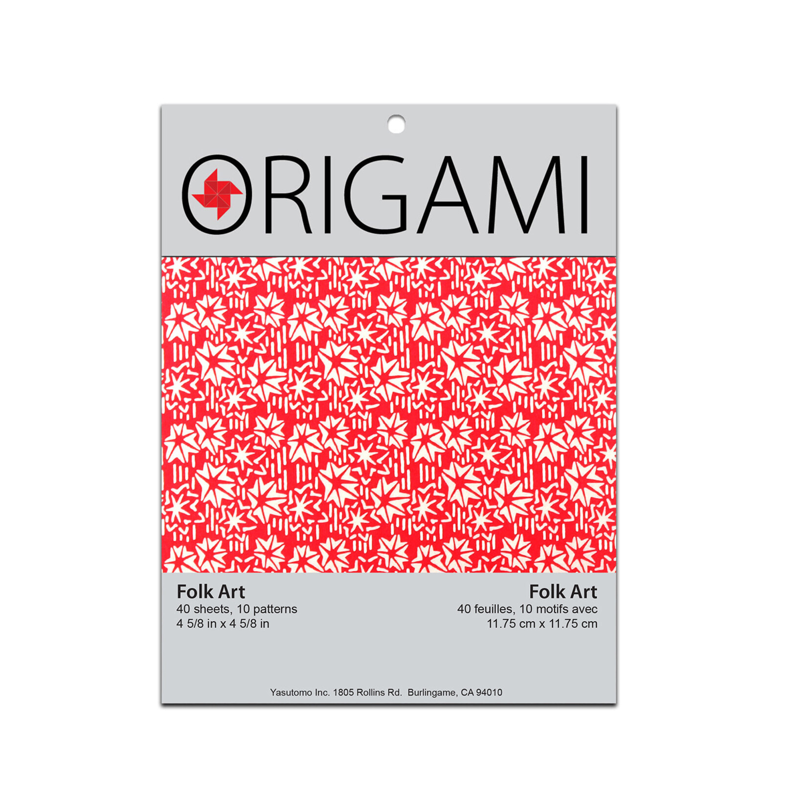 Yasutomo ORIGAMI PAPER FOLK ART 4-5/8 40 SHEET