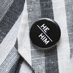 Word for Word Factory PRONOUNS Pinback Button