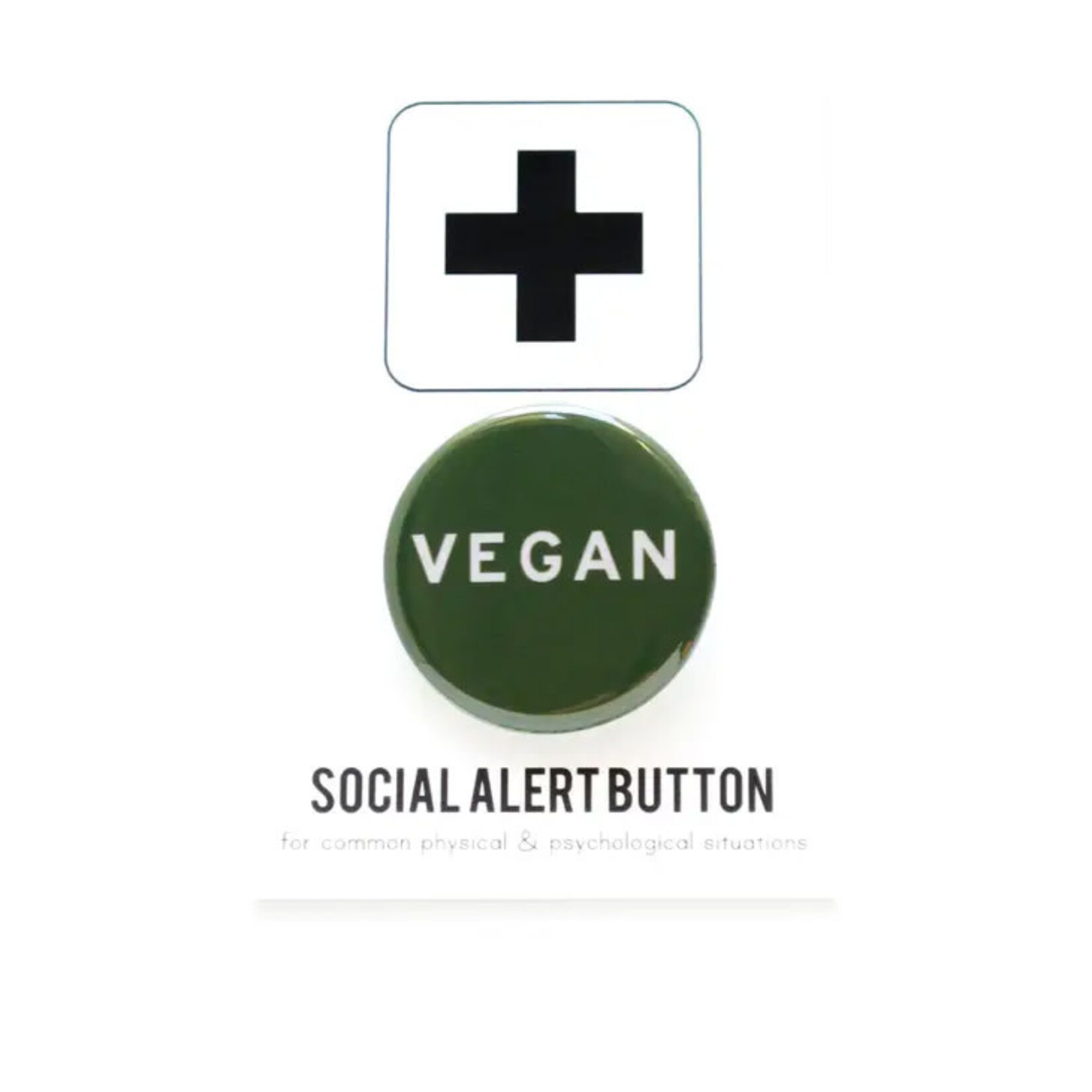 Word for Word Factory VEGAN Pinback Button