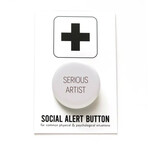 Word for Word Factory SERIOUS ARTIST Pinback Button