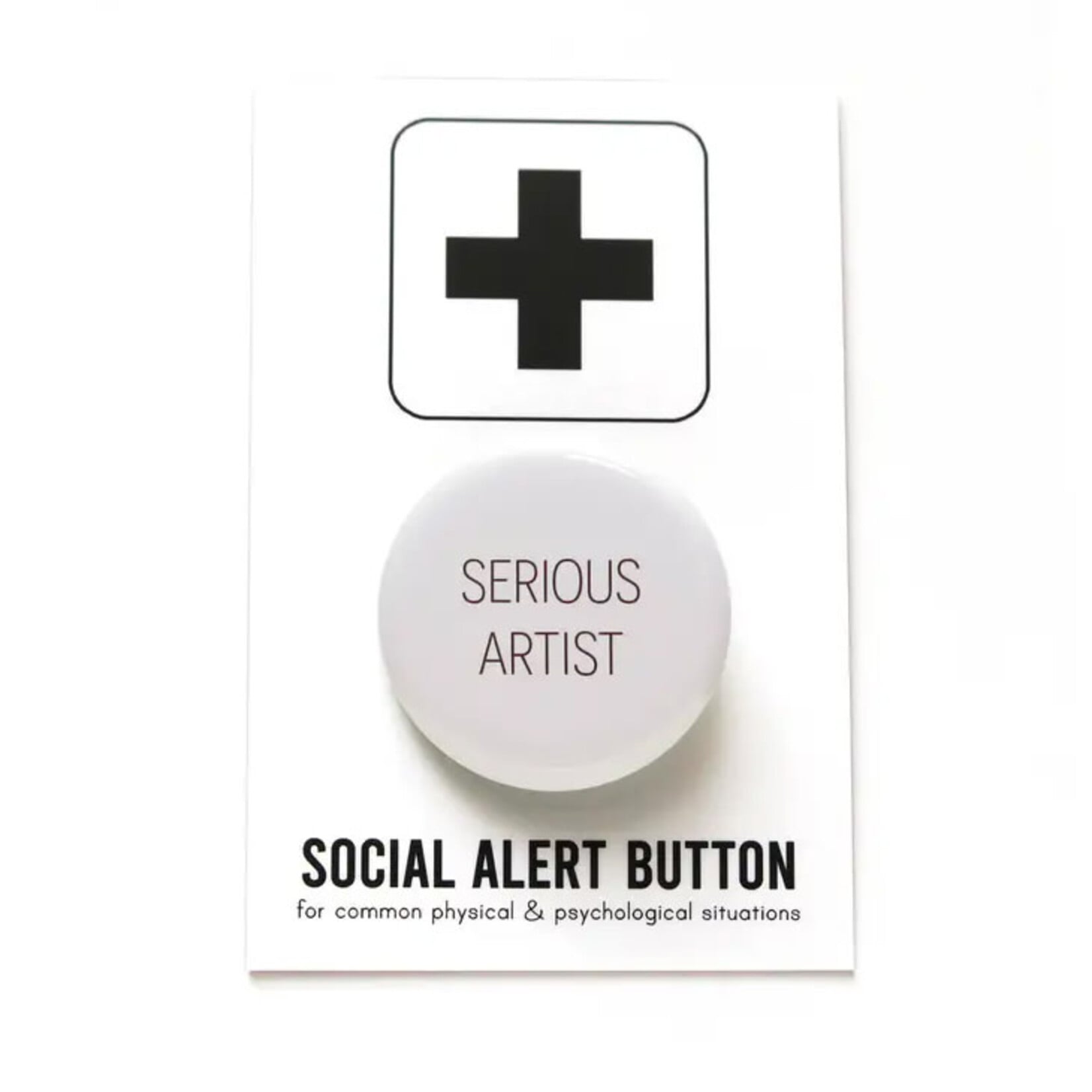 Word for Word Factory SERIOUS ARTIST Pinback Button