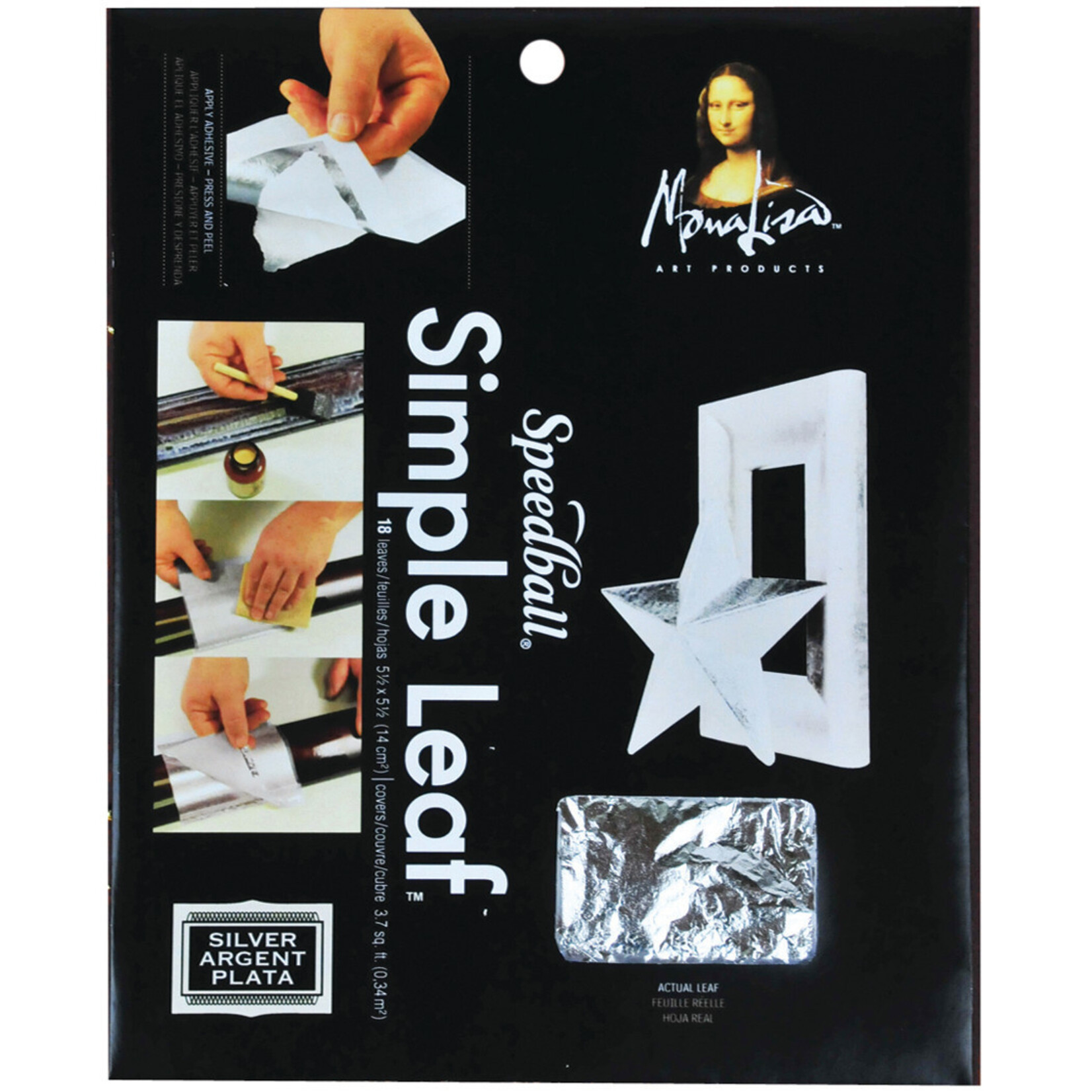 Speedball Mona Lisa Simple Leafing Sheets, 18 Pack