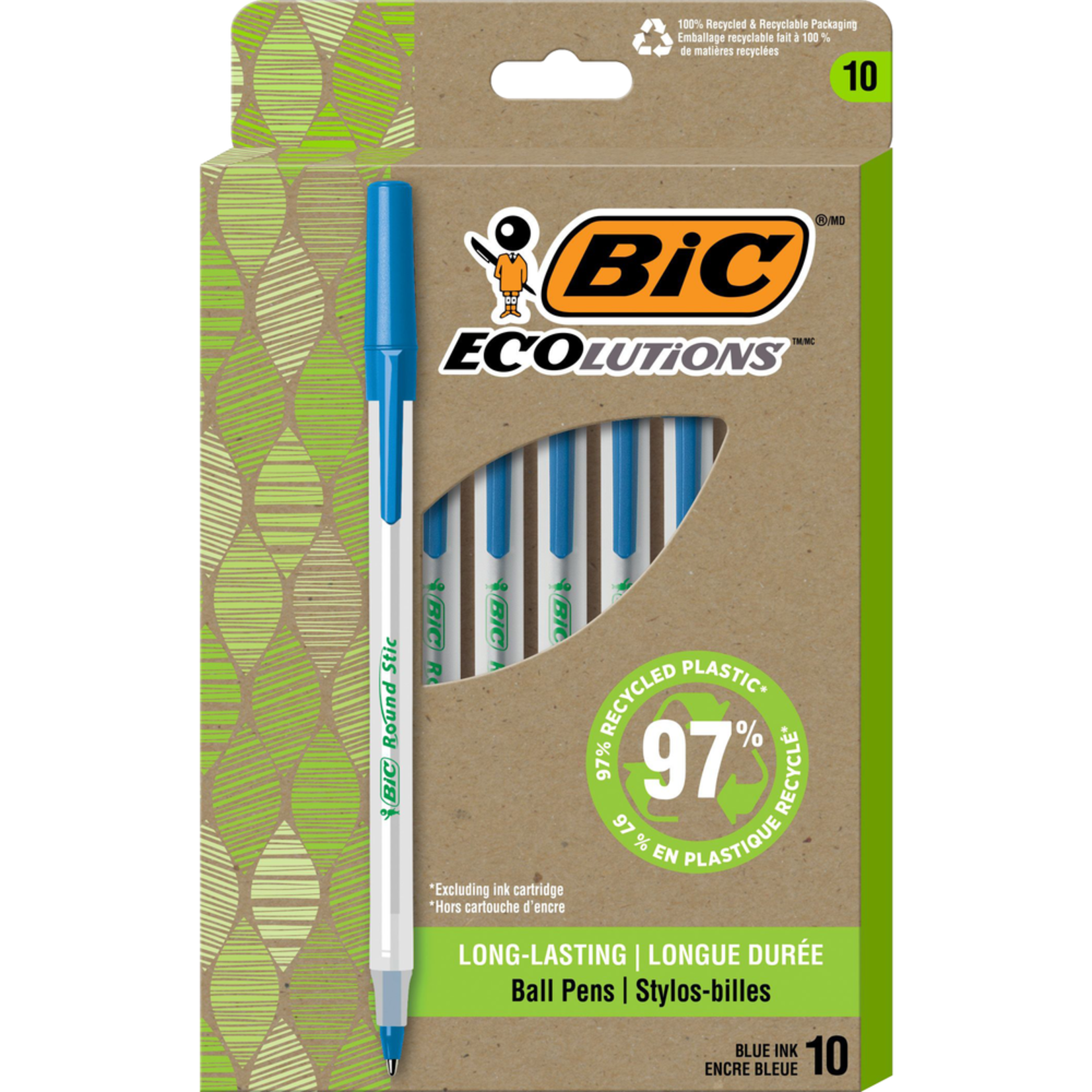 Bic Bic ReVolution Recycled Pens, 10 Pack