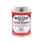 Best Test PREMIUM ACID FREE WHITE PAPER CEMENT BRUSH IN CAP 8OZ CAN