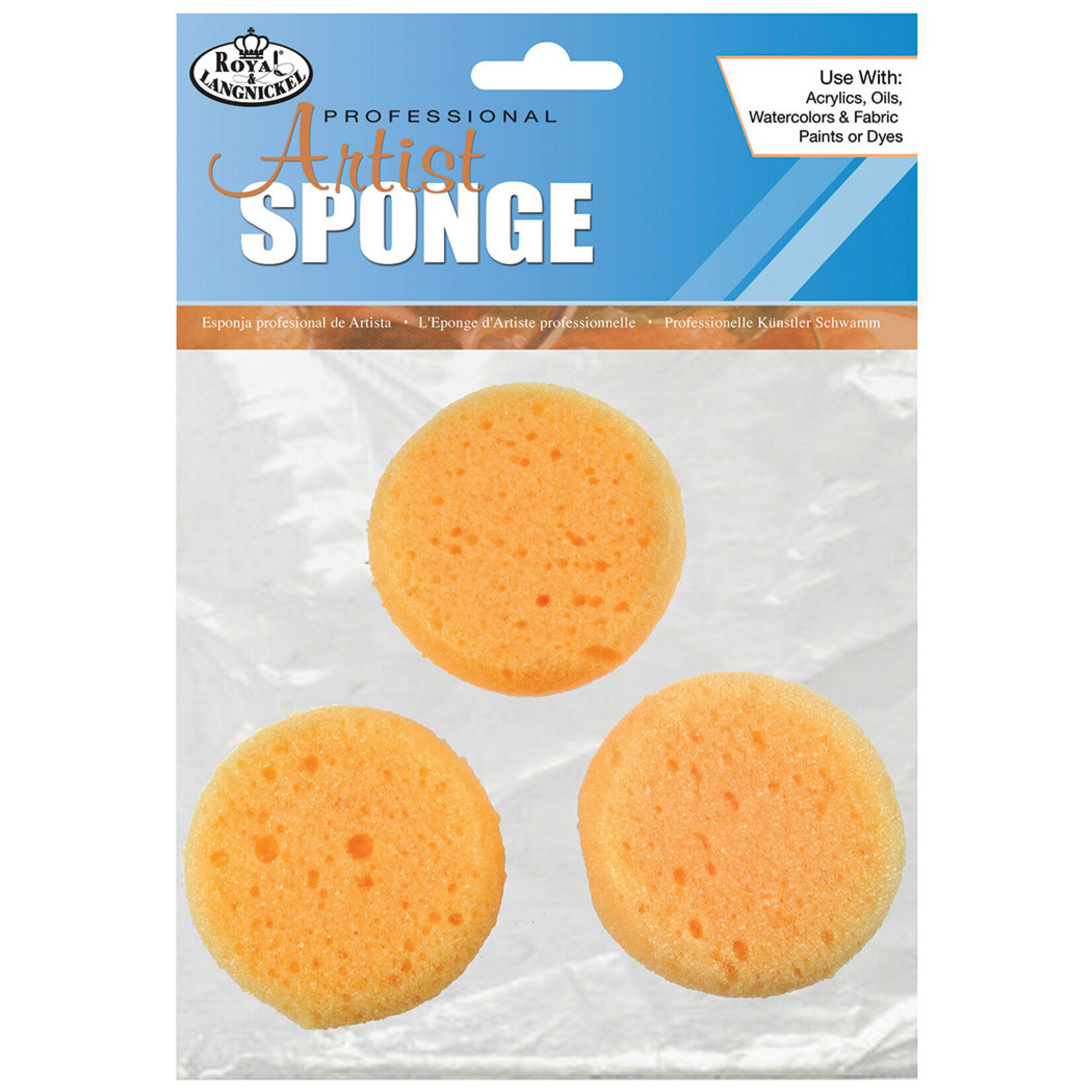 Royal Brush SYNTHETIC SPONGES SMALL ROUND 3 PACK
