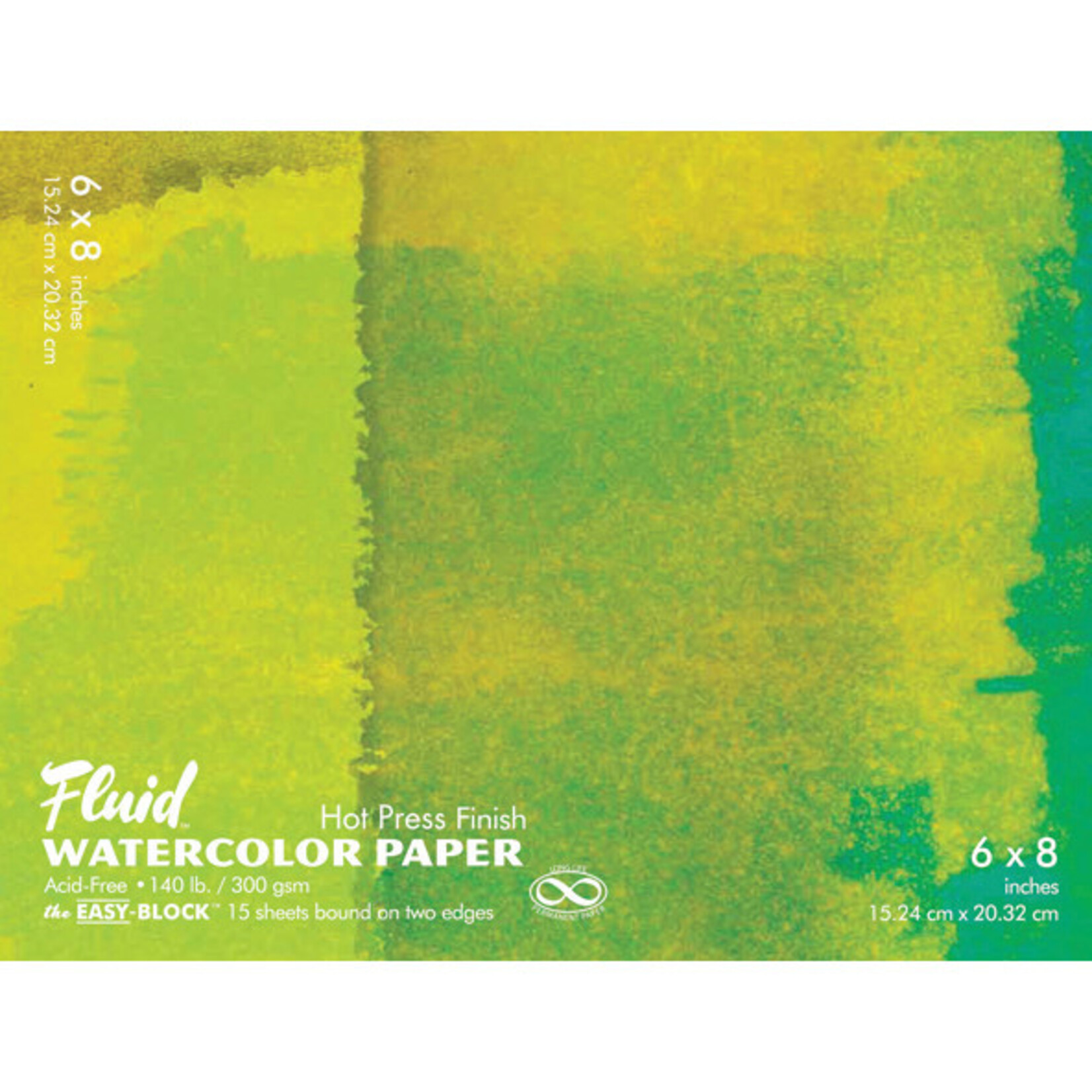 Global Art Materials Fluid Watercolor Paper Block, Hot Press