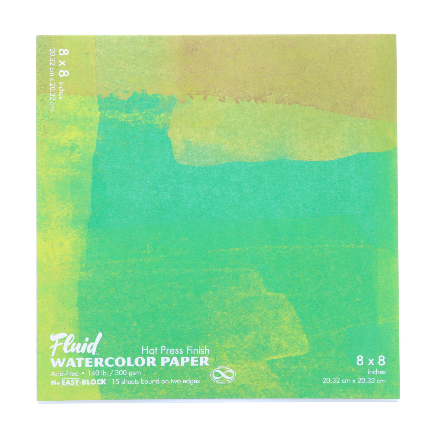 Global Art Materials Fluid Watercolor Paper Block, Hot Press