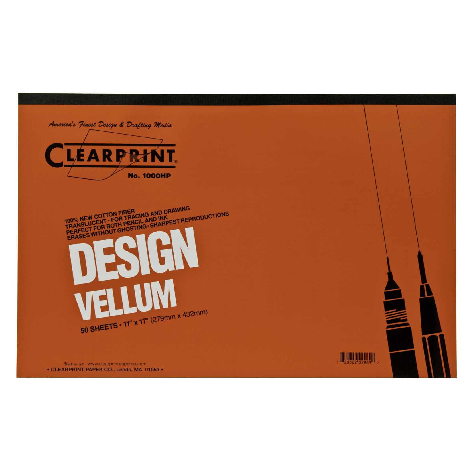 Chartpak Clearprint Design Vellum, 11"x 17"