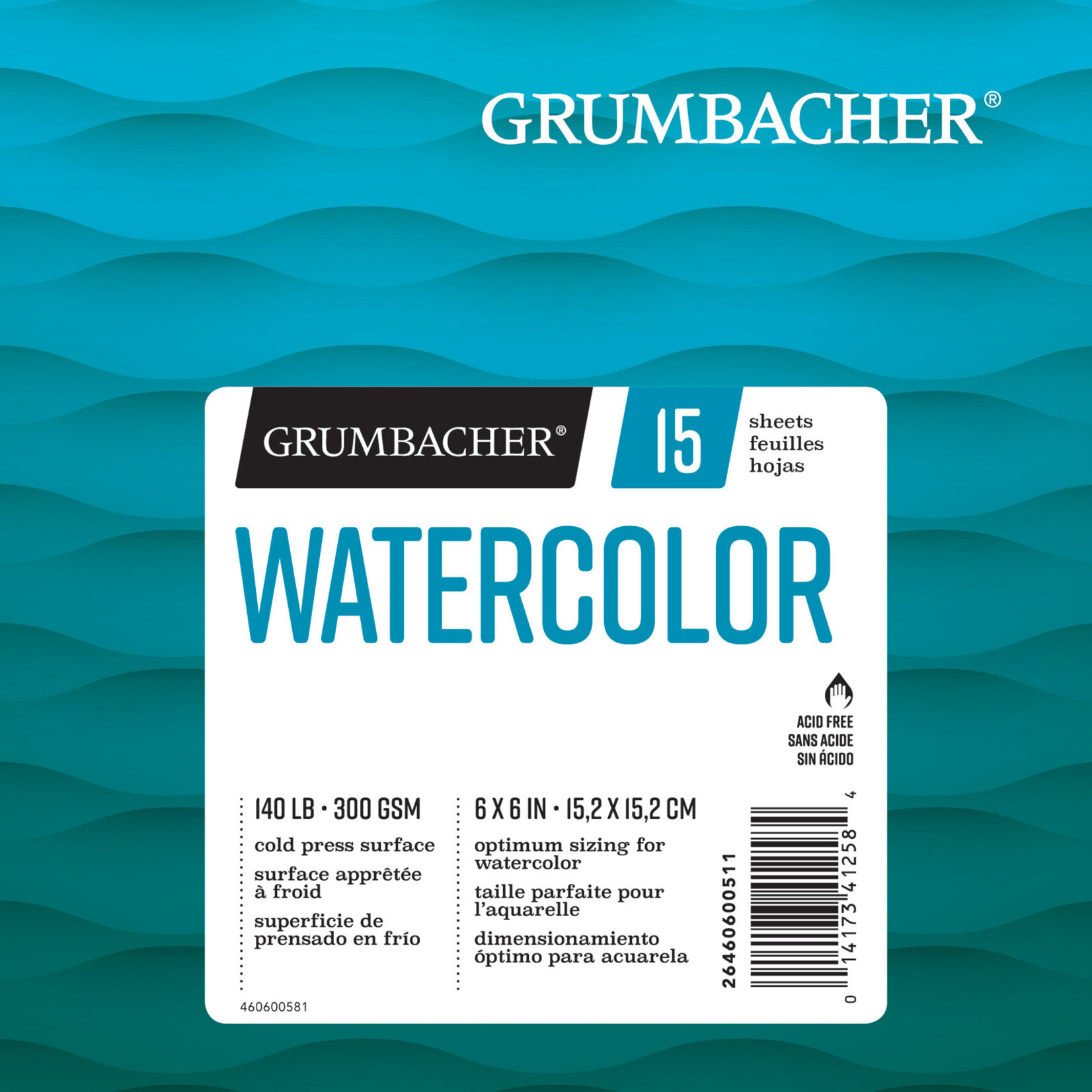 Chartpak Grumbacher Watercolor Pad, Foldover