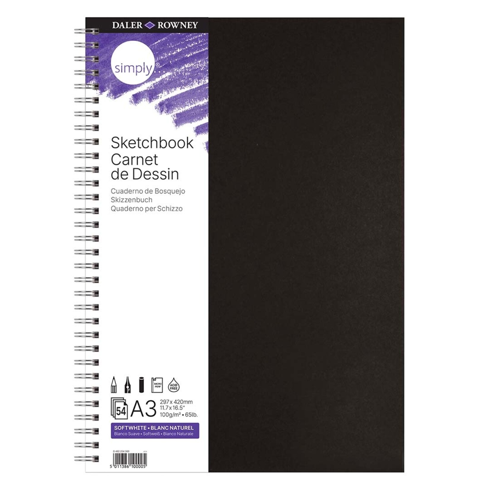 Daler Rowney Simply Sketchbook Wirebound