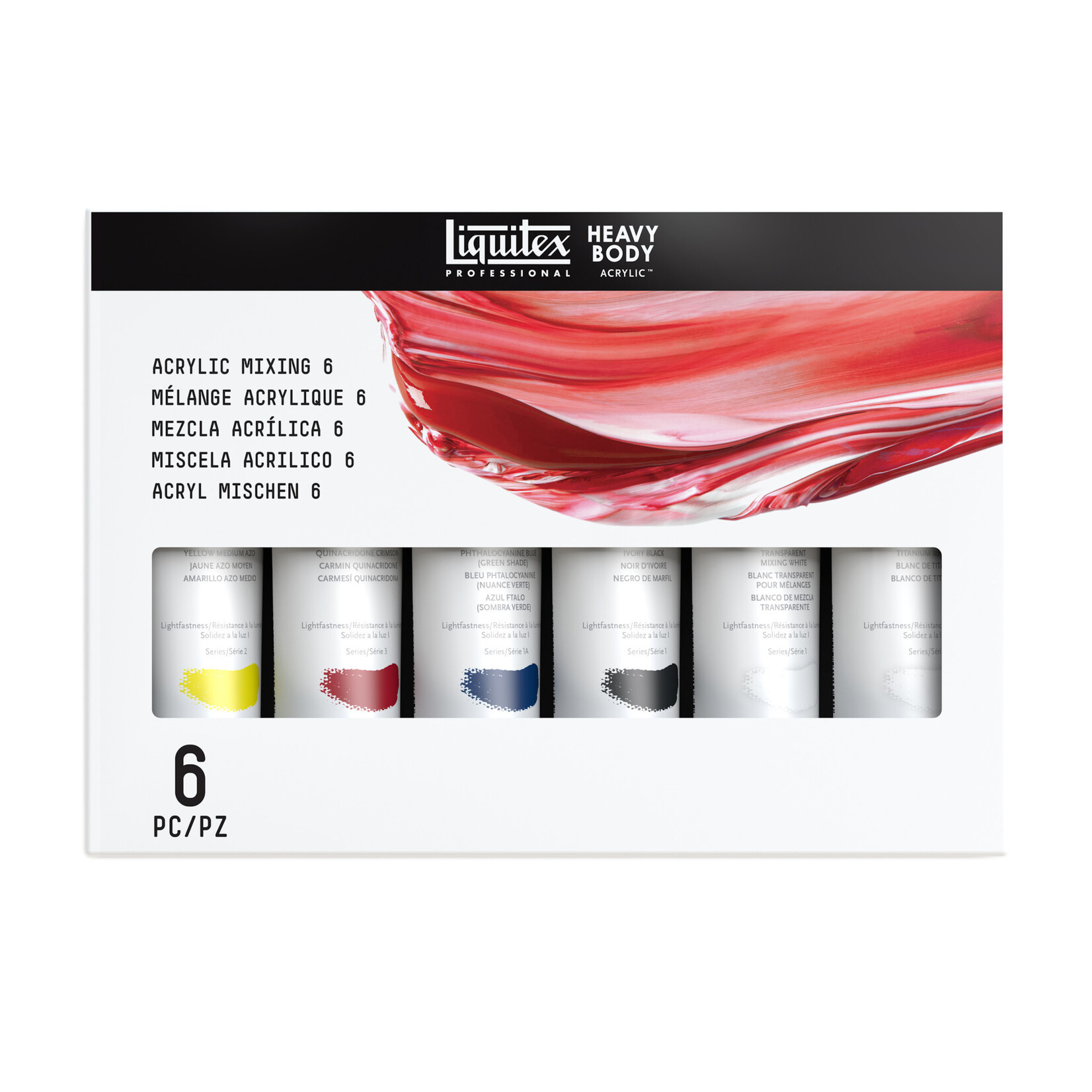 Liquitex Primary Colors Mixing Sets, 6-Color Set - Six 2 oz. Tubes